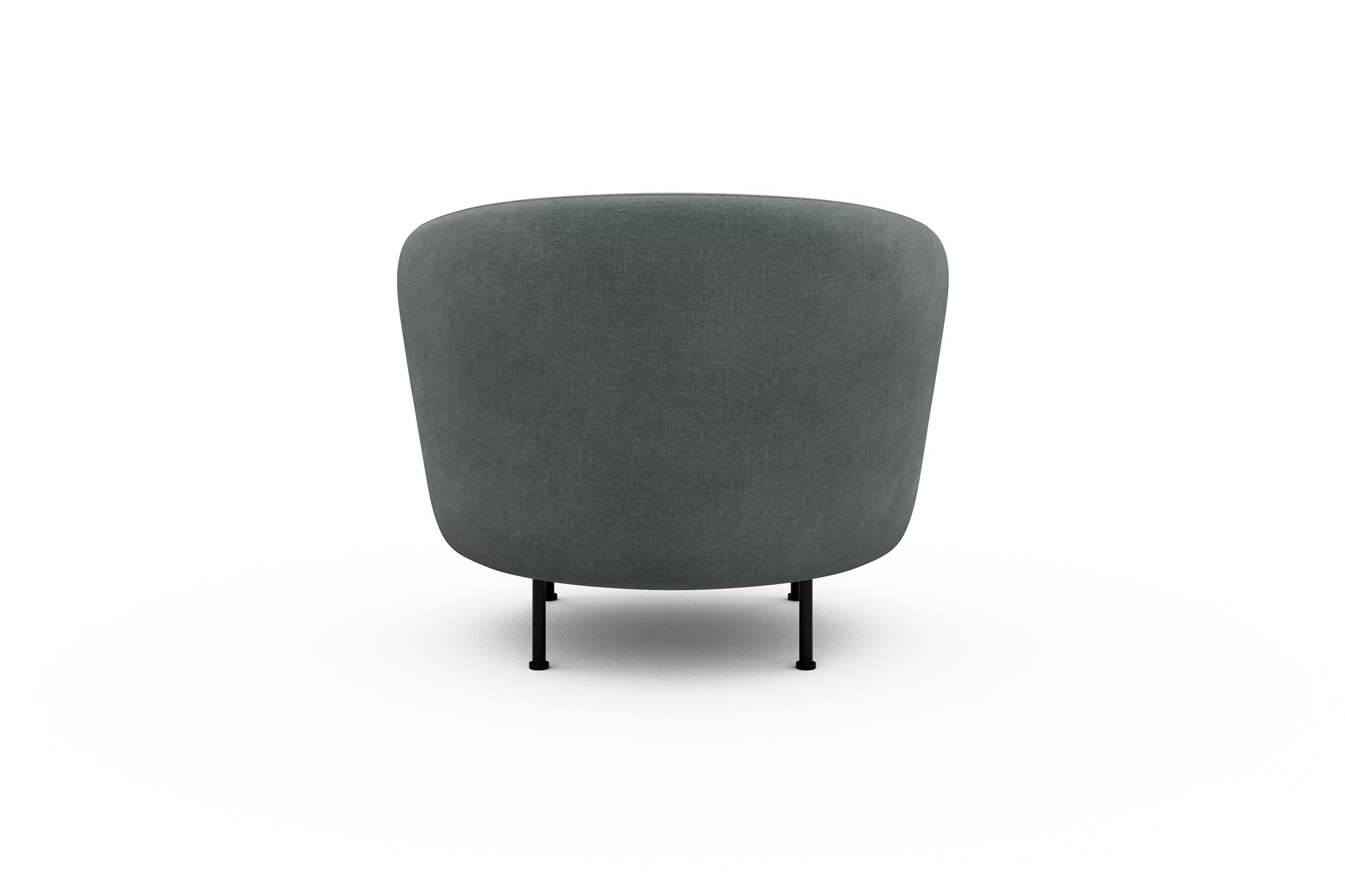 Sessel Ronda Metallbeine Schwarz Smooth-Silver-Grey