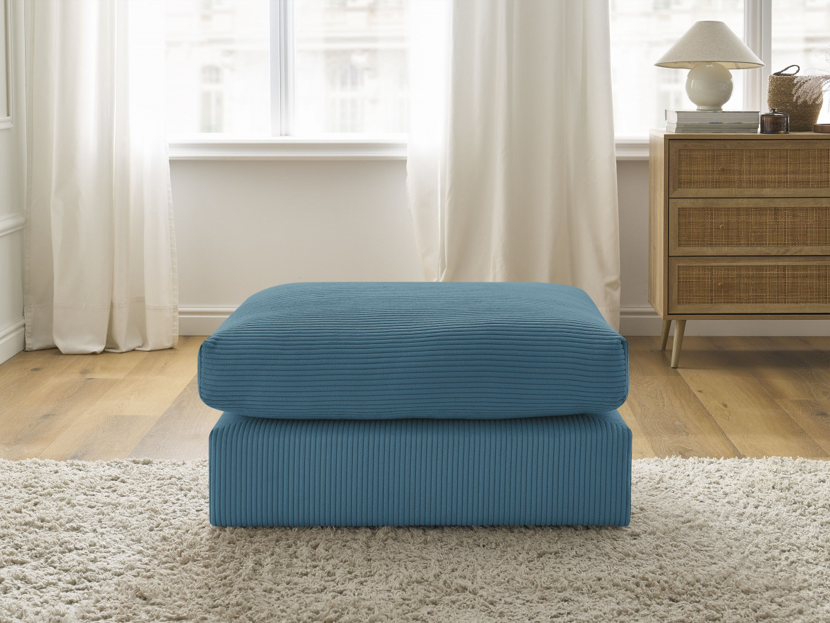 Bobochic Paris Pouf Cordsamt Hellblau