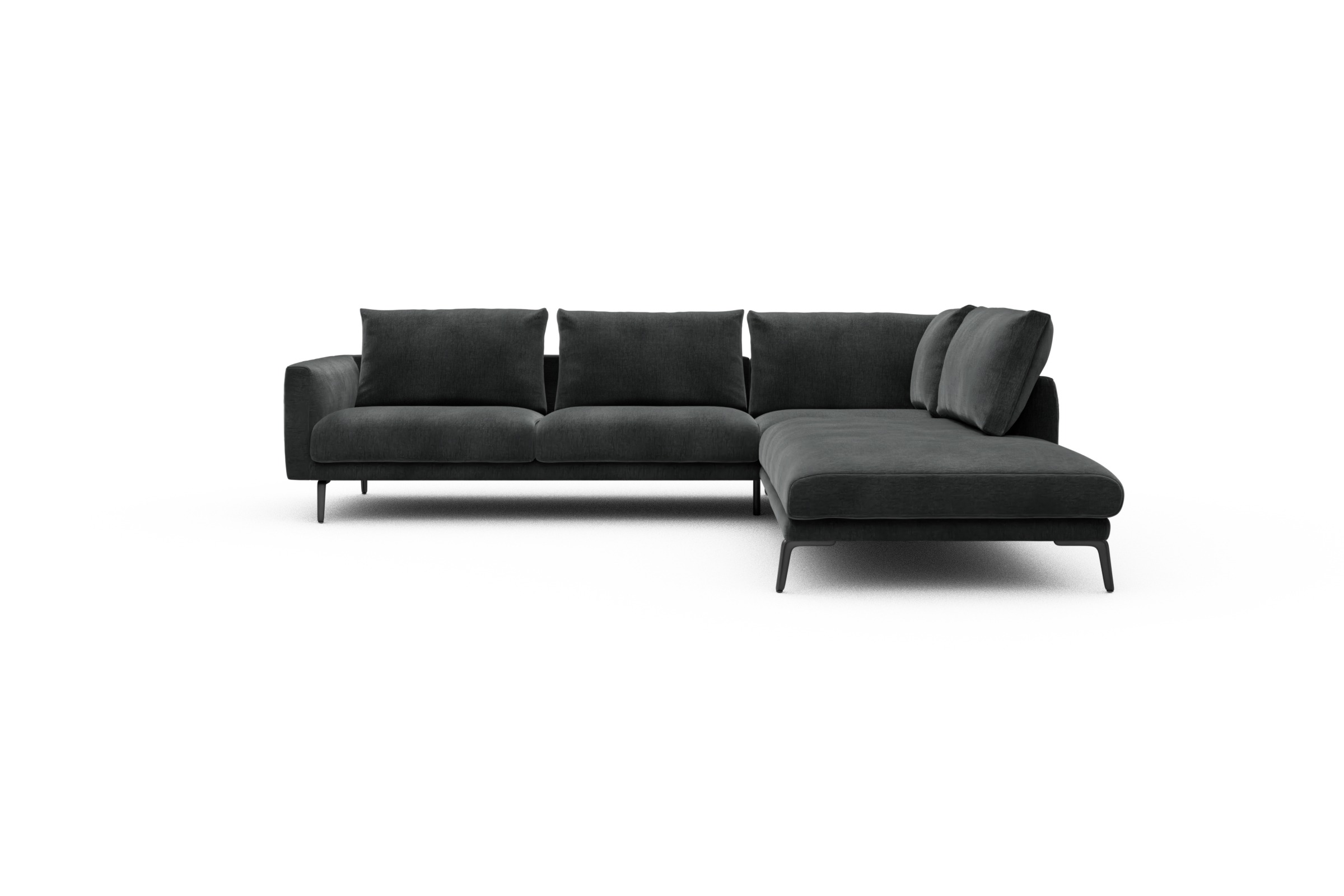 Skandi Home Ecksofa Karl Relax-Ecke rechts mit 2,5-Sitzer Smooth-Deep-Warm-Grey moebelfaktor