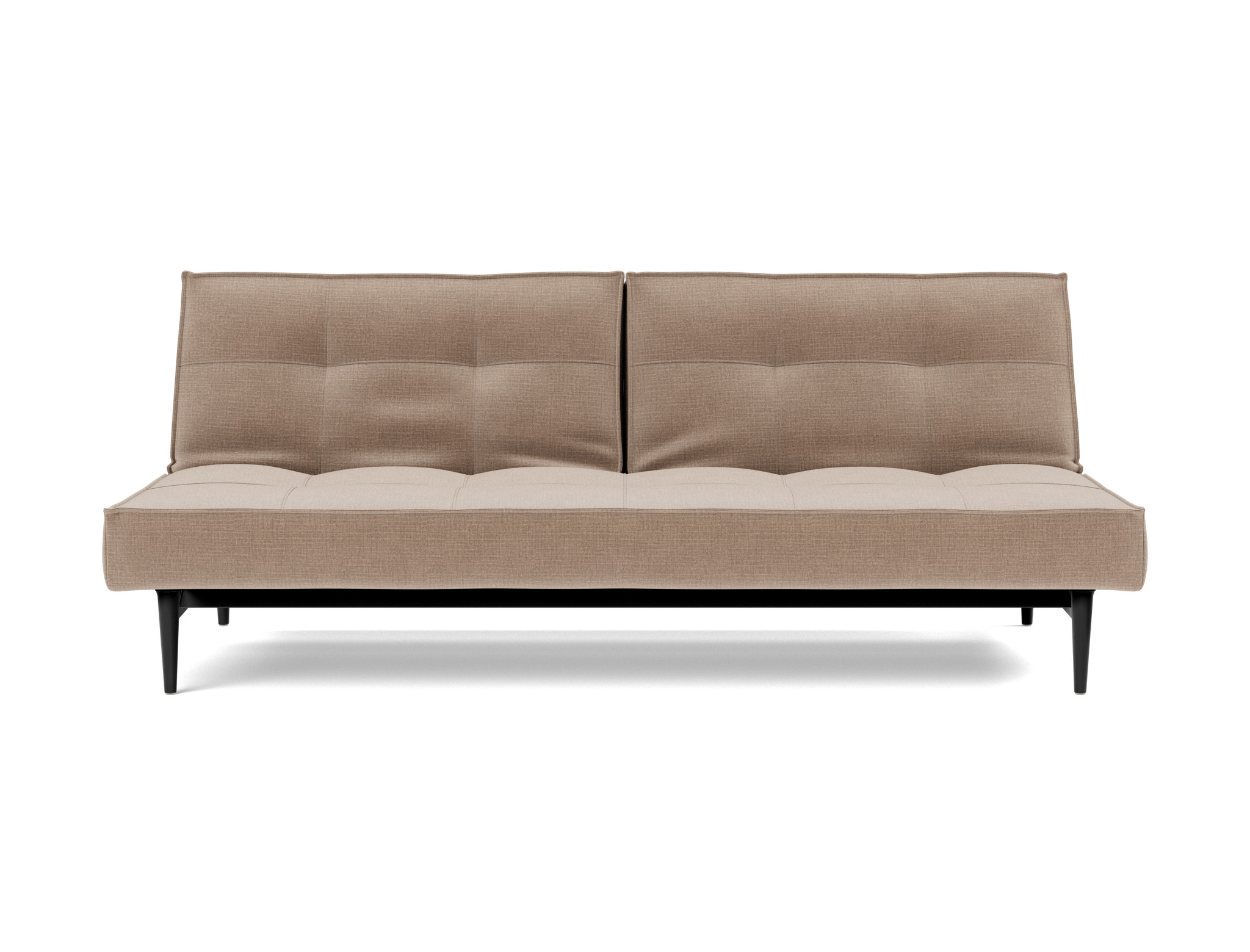 Schlafsofa Splitback Chenille Esina 417-Mocha Beine Styletto Eiche schwarz