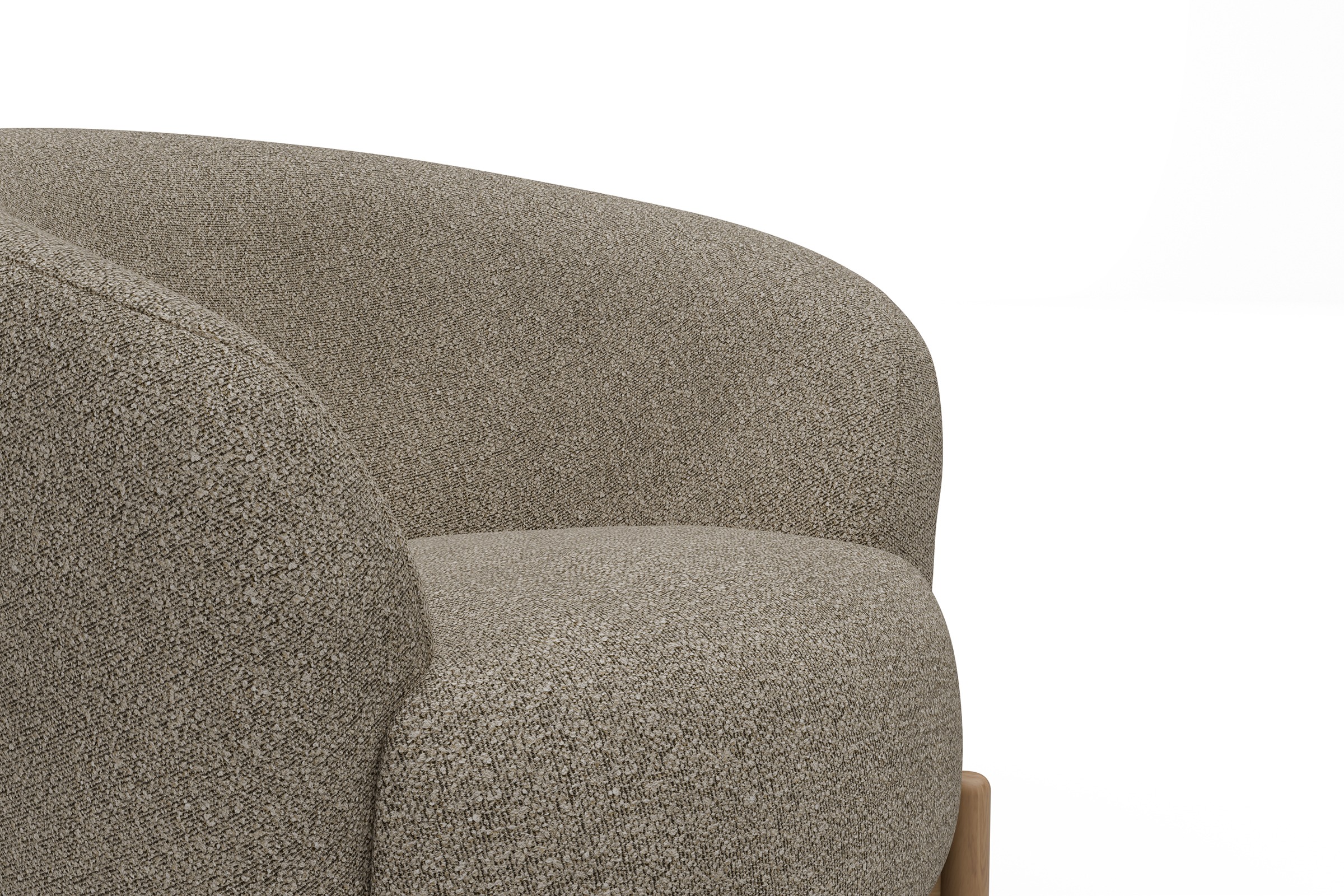 Sessel Ronda Holzbeine Eiche Natur Boucle-Belge