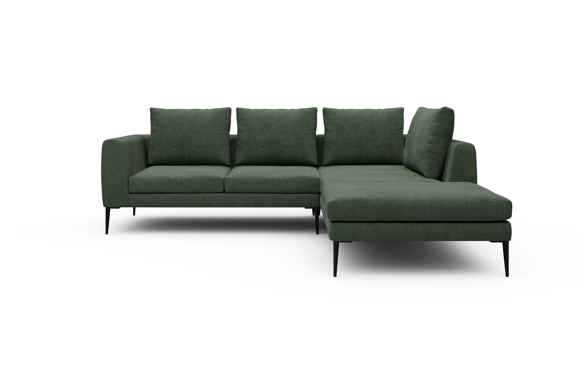 Skandi Home Ecksofa Paul Relax-Ecke rechts mit 2-Sitzer Casone-Forest-Green moebelfaktor