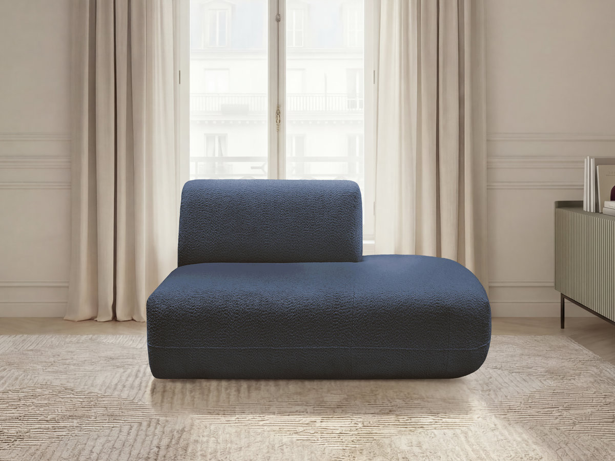Bobochic Anda Sofamodul 2-Sitzer Chenille Dunkelblau Ecke rechts