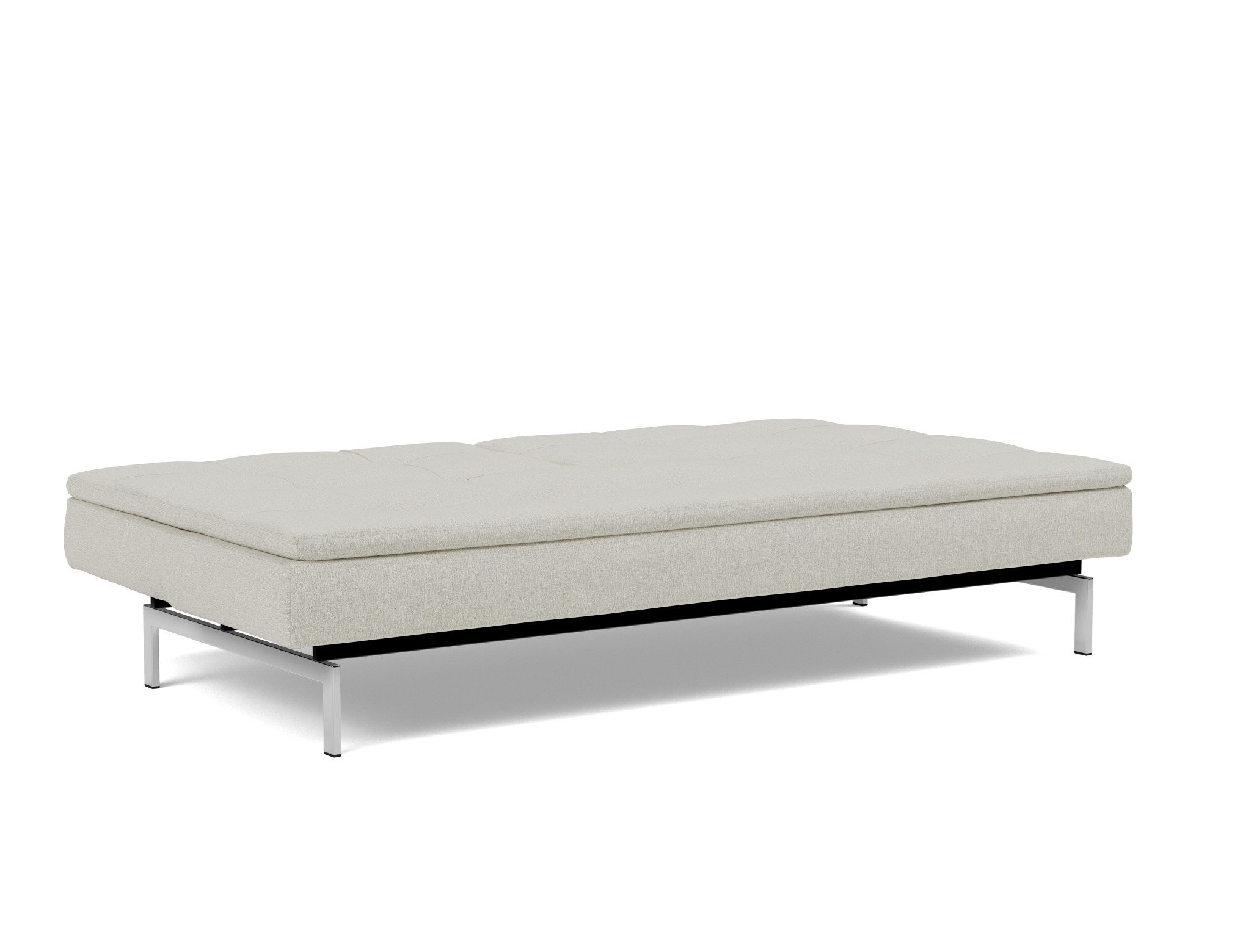 Schlafsofa Dublexo Flachgewebe Mixed Dance 527-Natural Beine Chrom