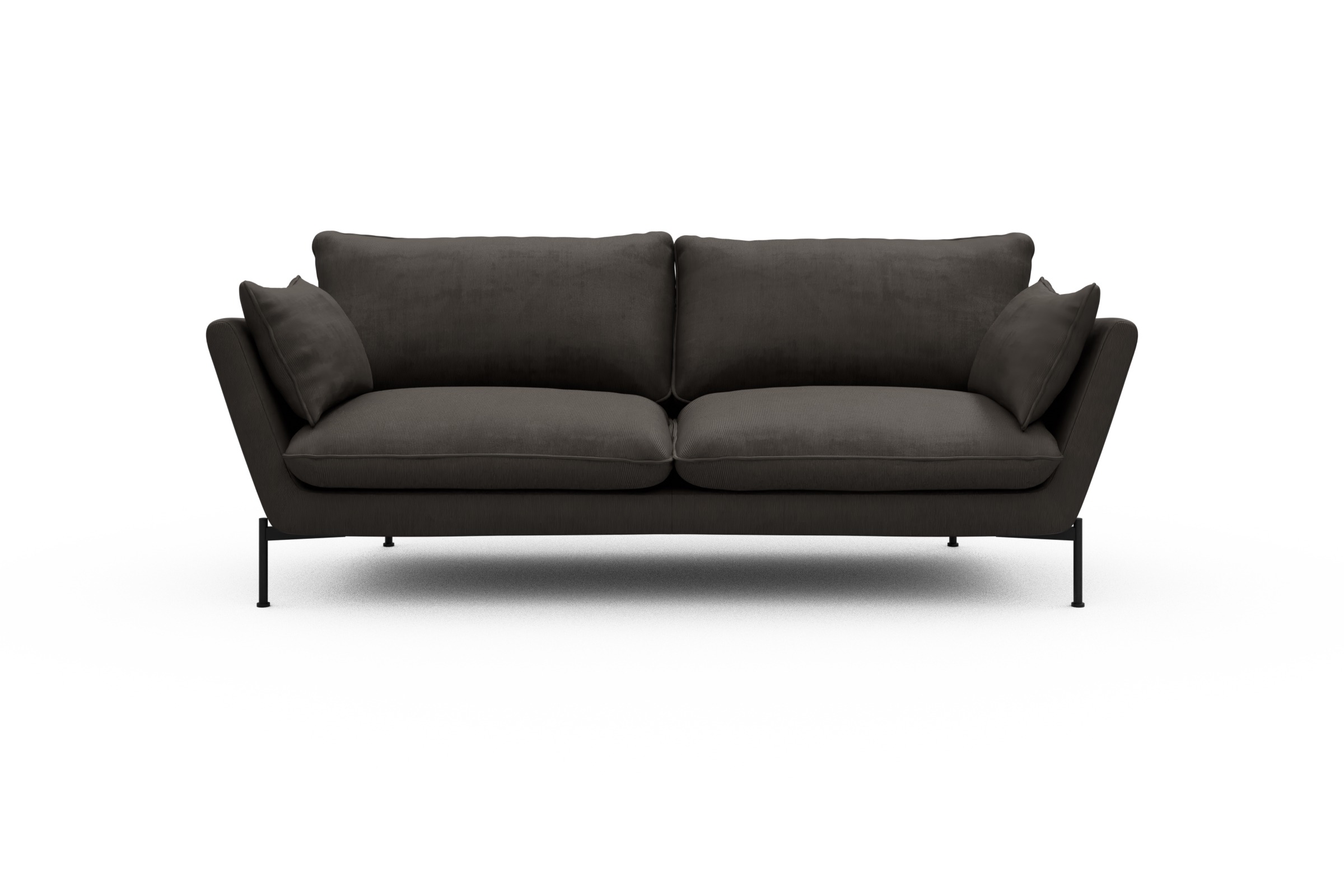 Skandi Home Sofa Anton 3-Sitzer Cordufine-Taupe moebelfaktor
