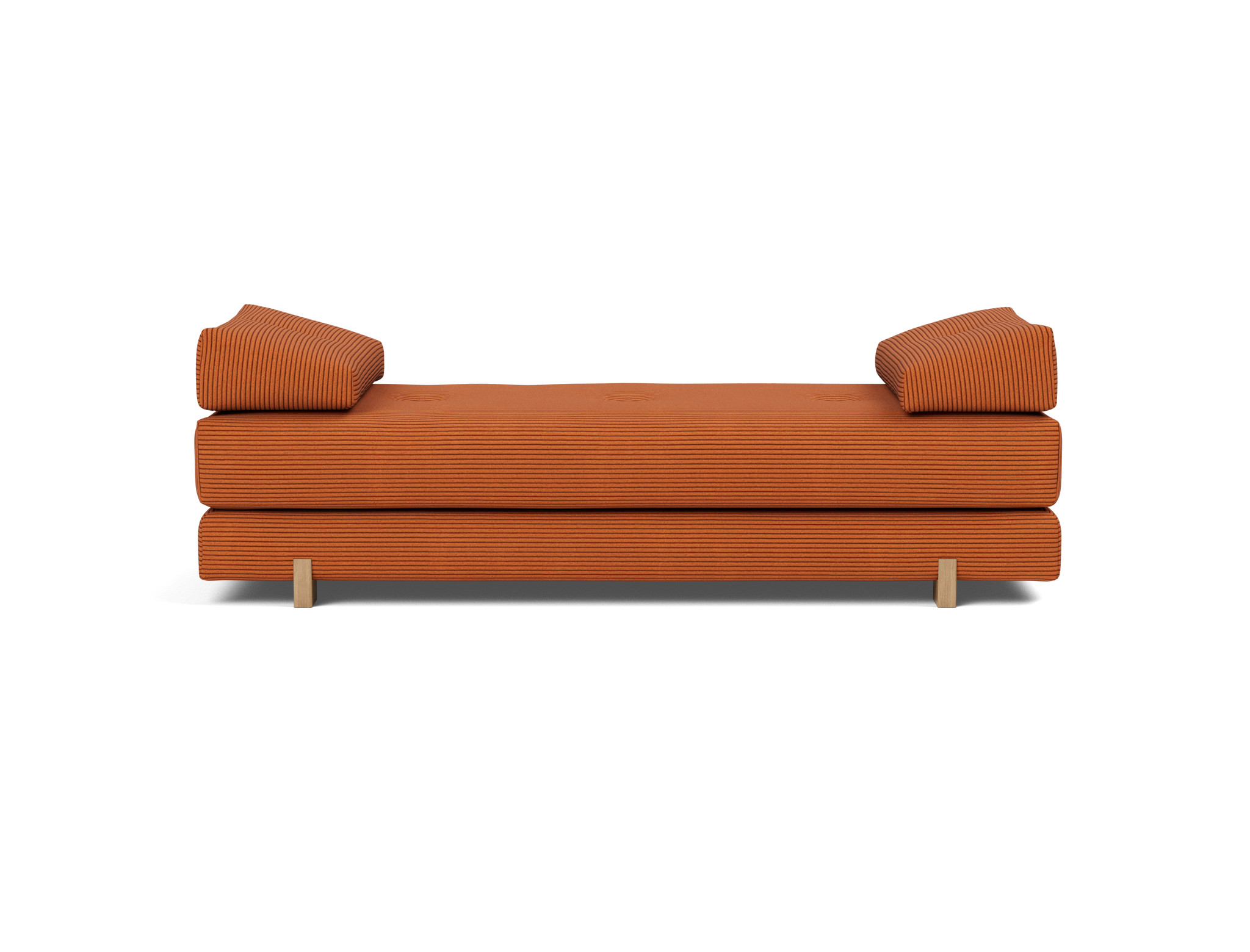 Tagesbett Sigmund Kord Corduroy 595-Burnt-Orange Beine Drip Eiche
