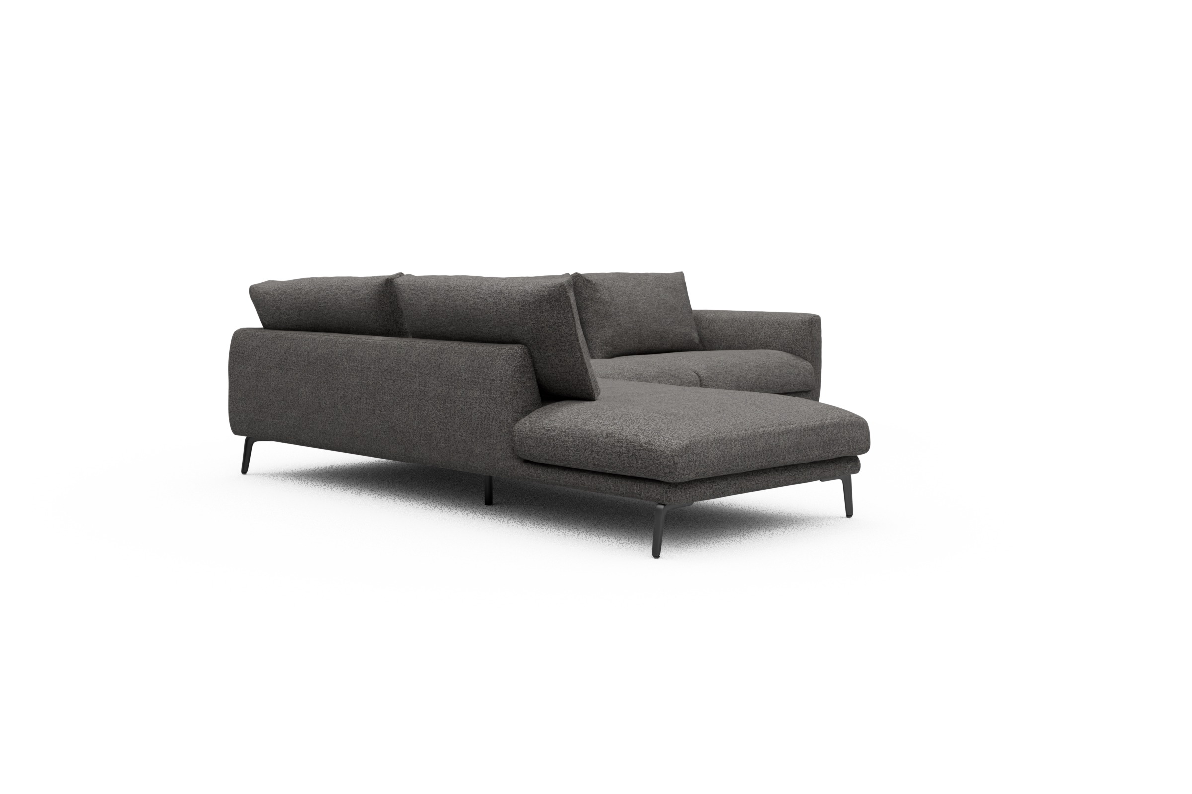 Ecksofa Karl Relax-Ecke links mit 2,5-Sitzer Carreno-Salt-and-Pepper