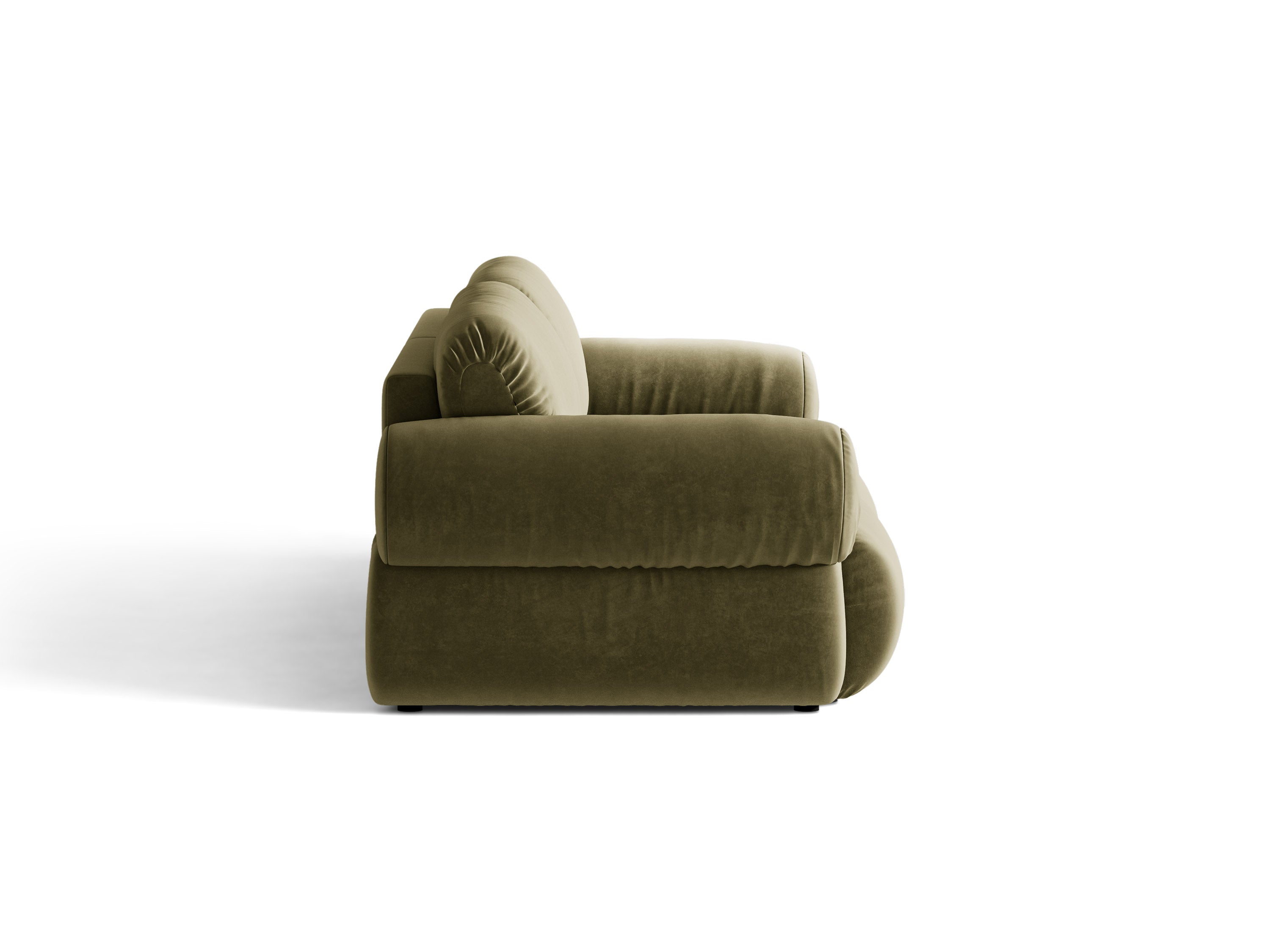 Micadoni Ophelia Sofa 4-Sitzer Samt Salvador Grün