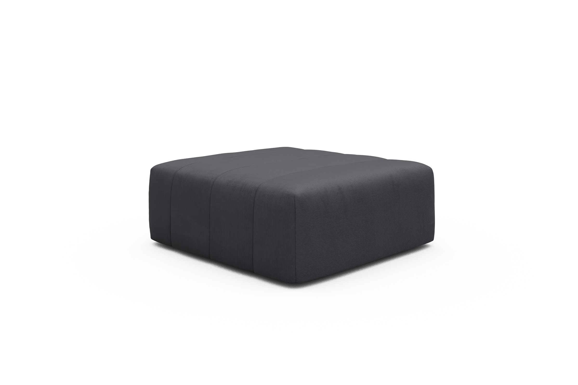Sitzhocker Hugo Ottomane Cordufine-Slate-Grey