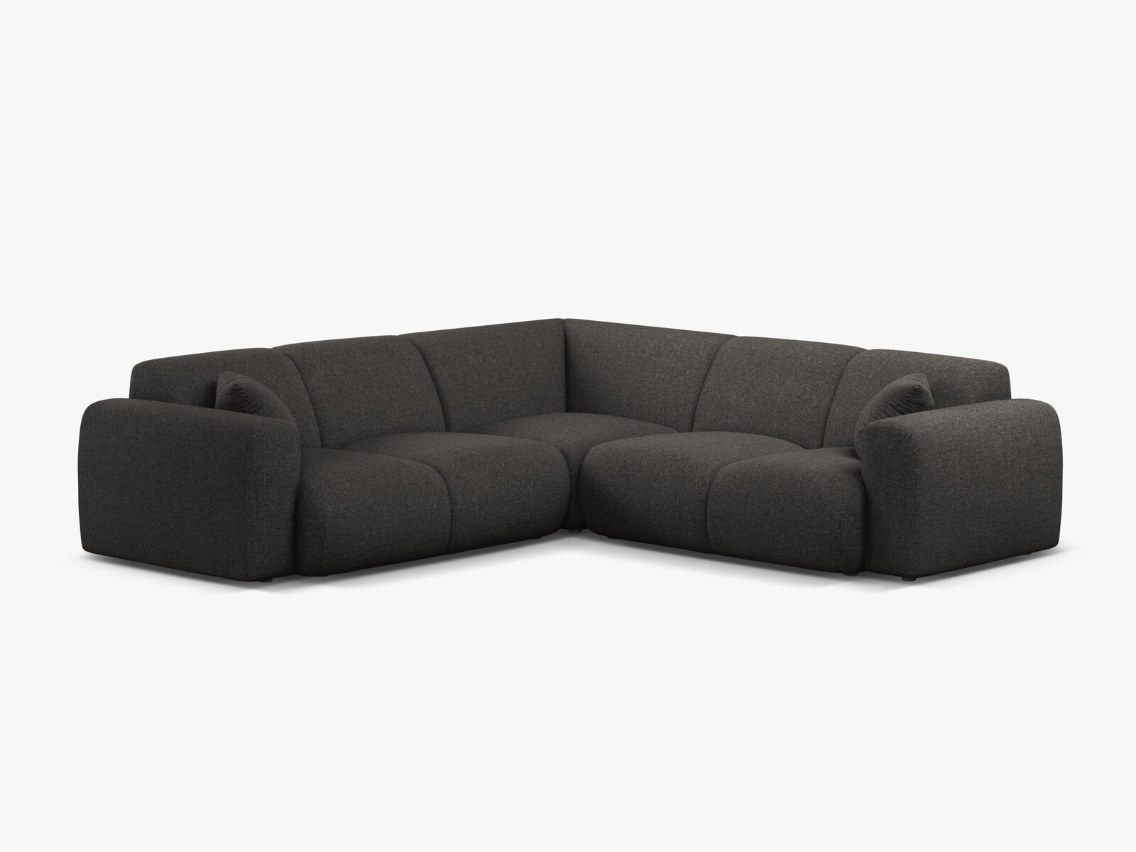 Micadoni Ecksofa Molino 5-Sitzer Chenille Eden Dunkelgrau