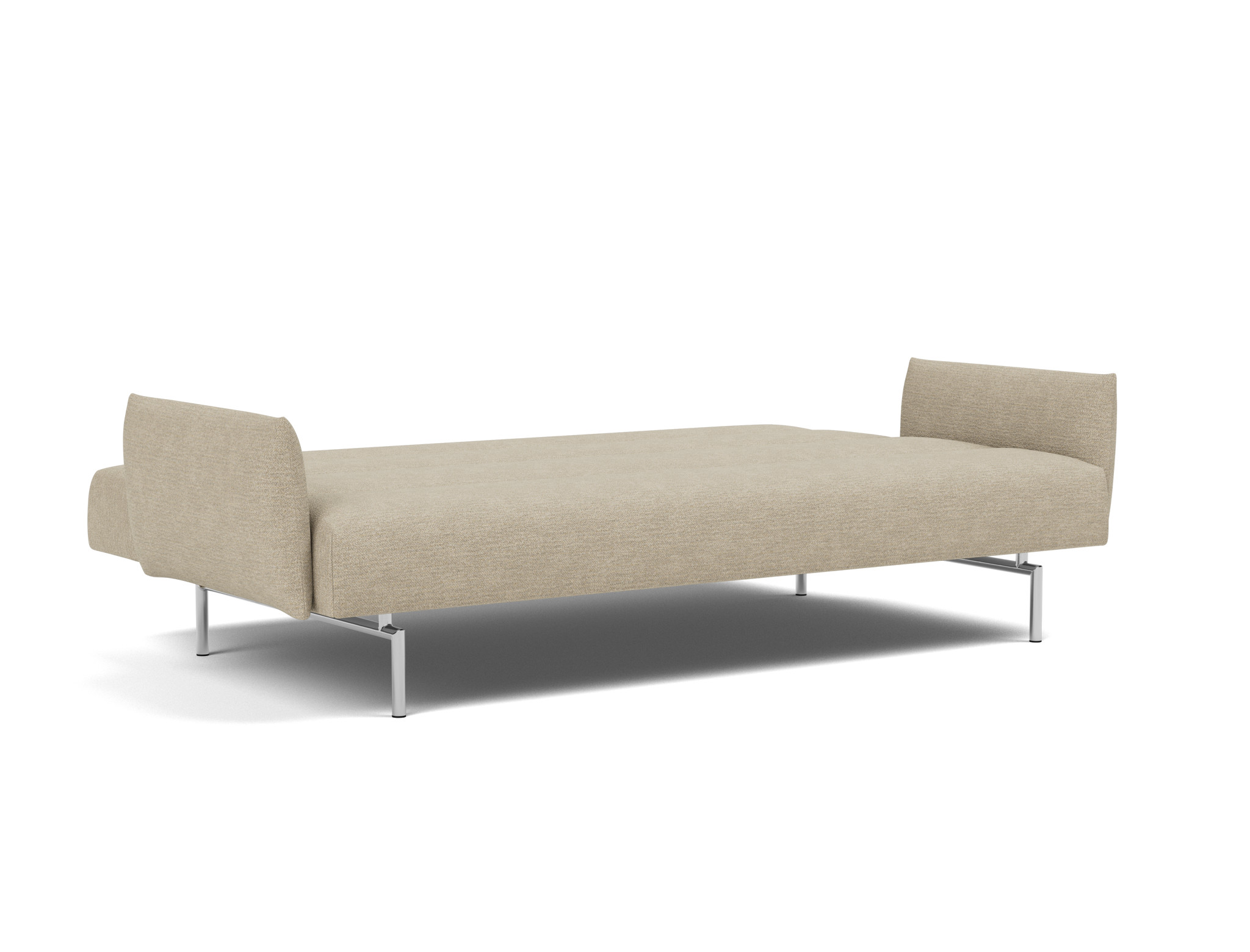 Schlafsofa Jillis mit Armlehnen Strukturierter Stoff Taura 356-Sand