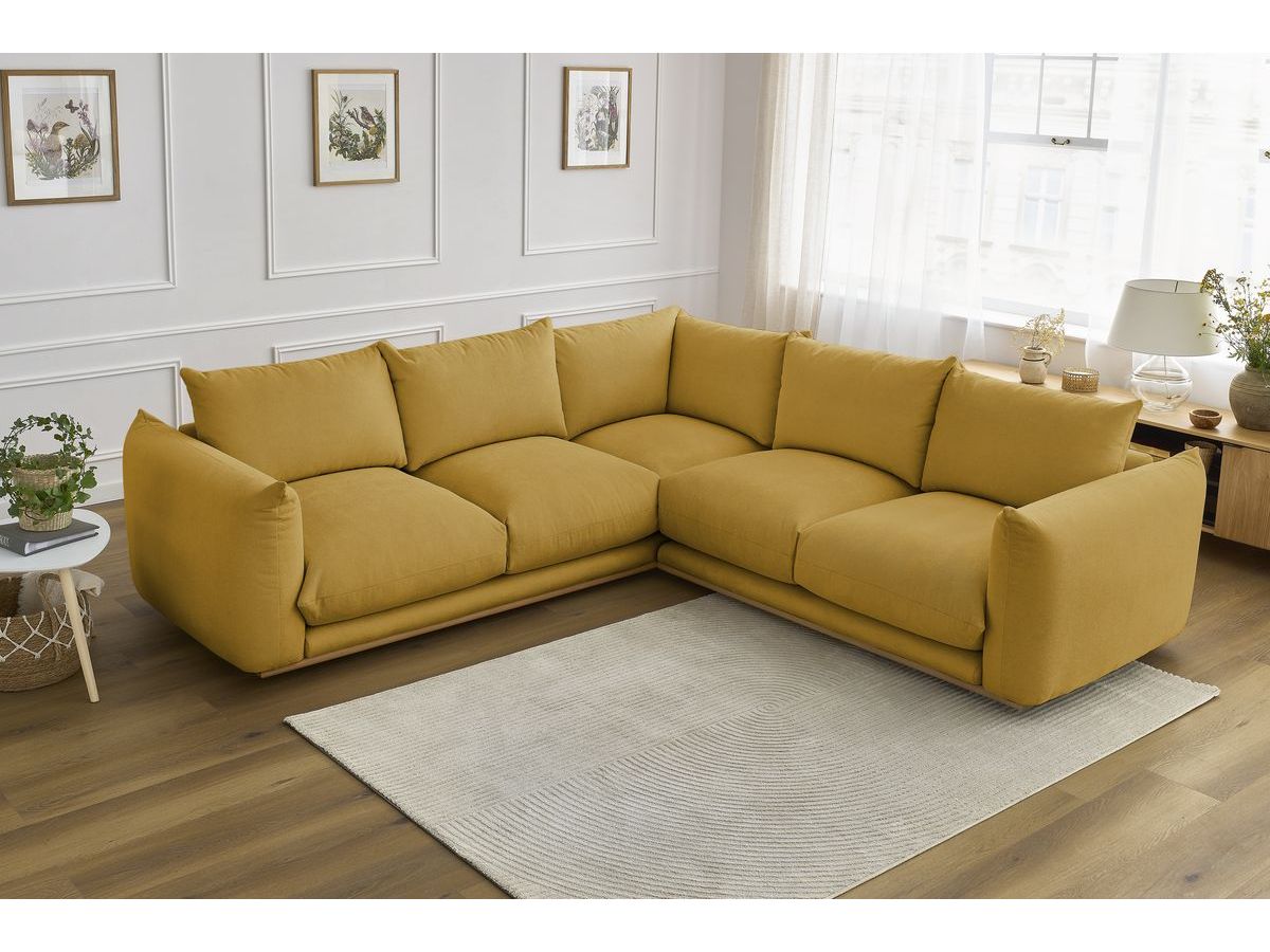 Bobochic Ernest Ecksofa Stoff Gelb