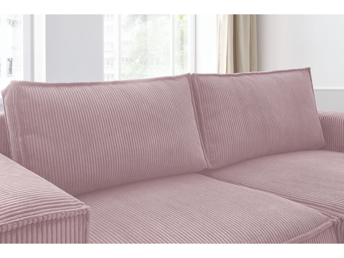 Bobochic Nihad Ecksofa Cordsamt Violett Ecke rechts