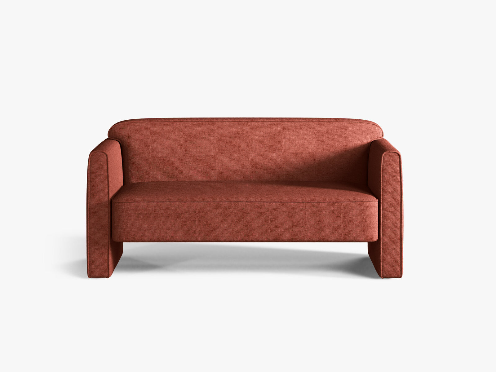 Micadoni Sofa Abby 2-Sitzer Strukturierter Stoff Heritage Terrakotta