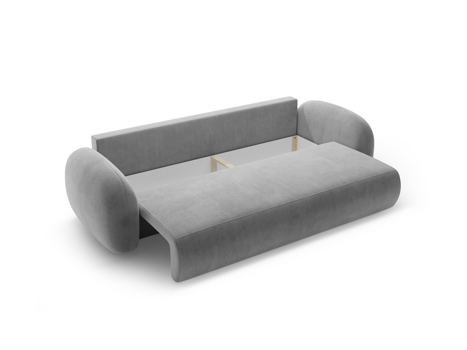 Cosmopolitan Design Schlafsofa Tonale 3-Sitzer mit Bettkasten Samt Magic Velvet Taupe