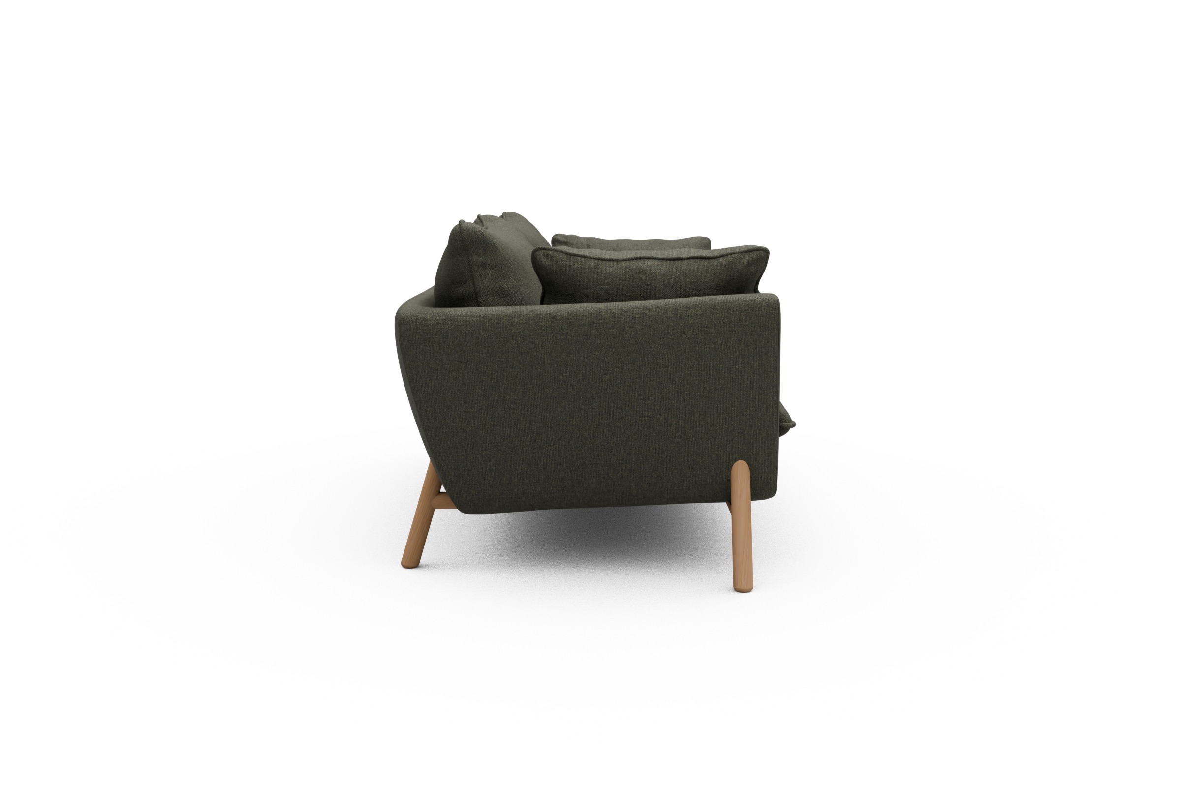 Sofa Emil PREMIUM 2-Sitzer Beinfarbe Eiche Natur Sama-Winter-Moss