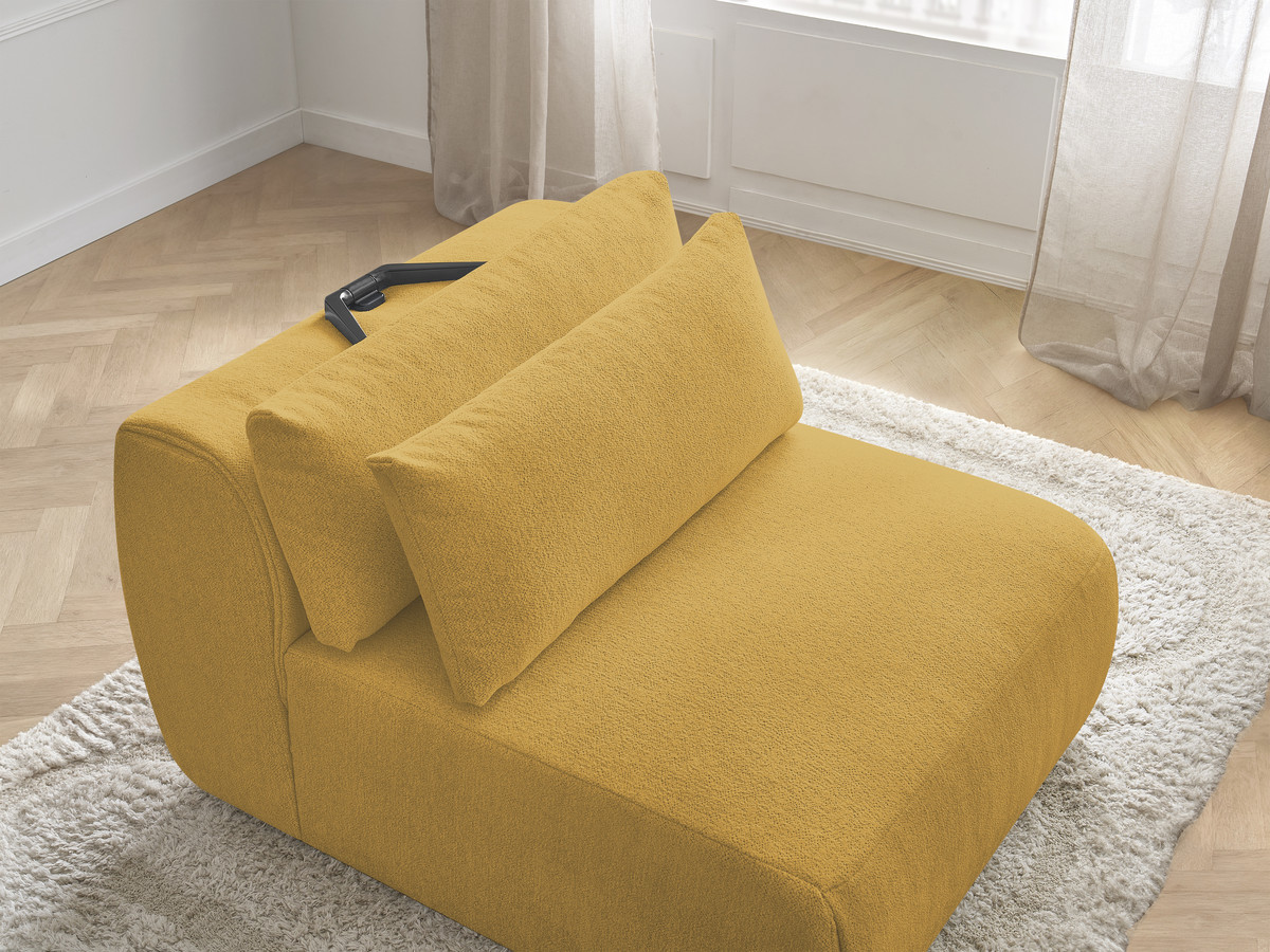 Bobochic Jana Sofamodul 1-Sitzer Melange-Stoff Gelb