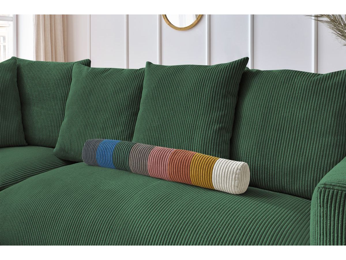 Bobochic Voltaire Ecksofa 268 × 214 cm Cordsamt Grün Ecke links