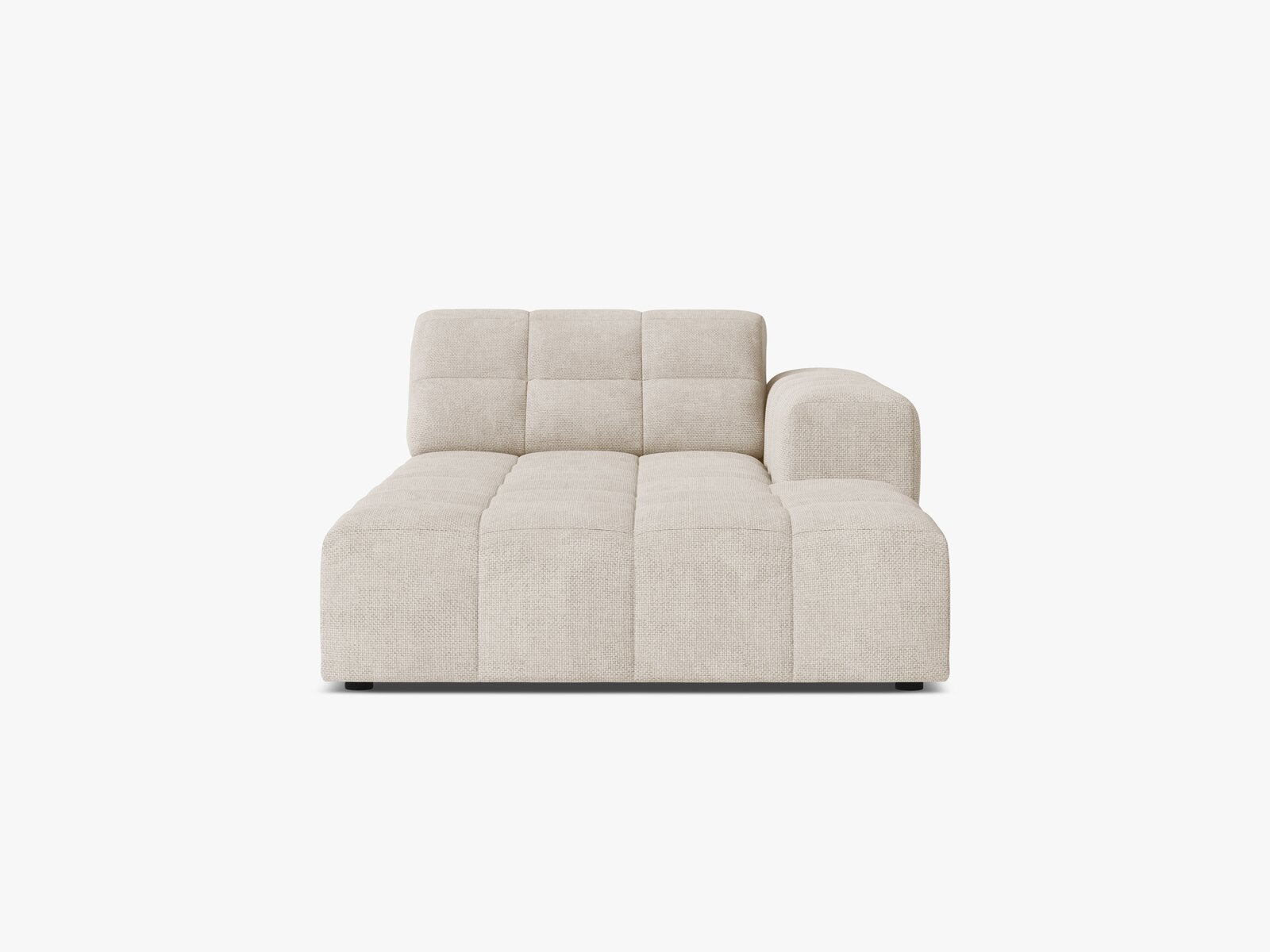 Micadoni Jennifer Chaiselongue Rechts Chenille Eden Helles Beige
