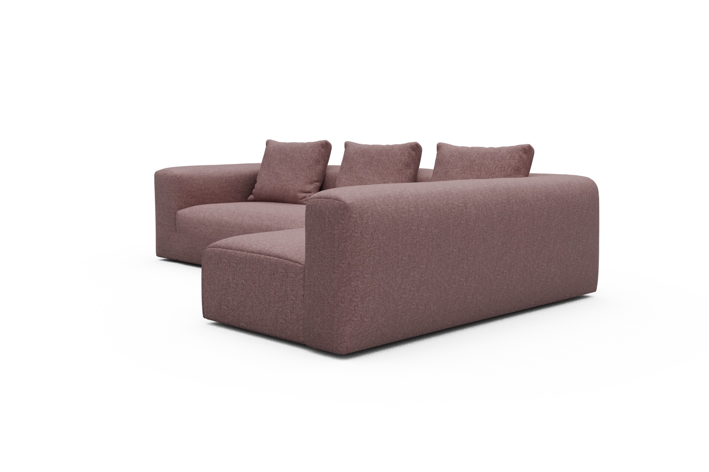Ecksofa Fred 2x 2,5-Sitzer rechts offen Sama-Flamingo