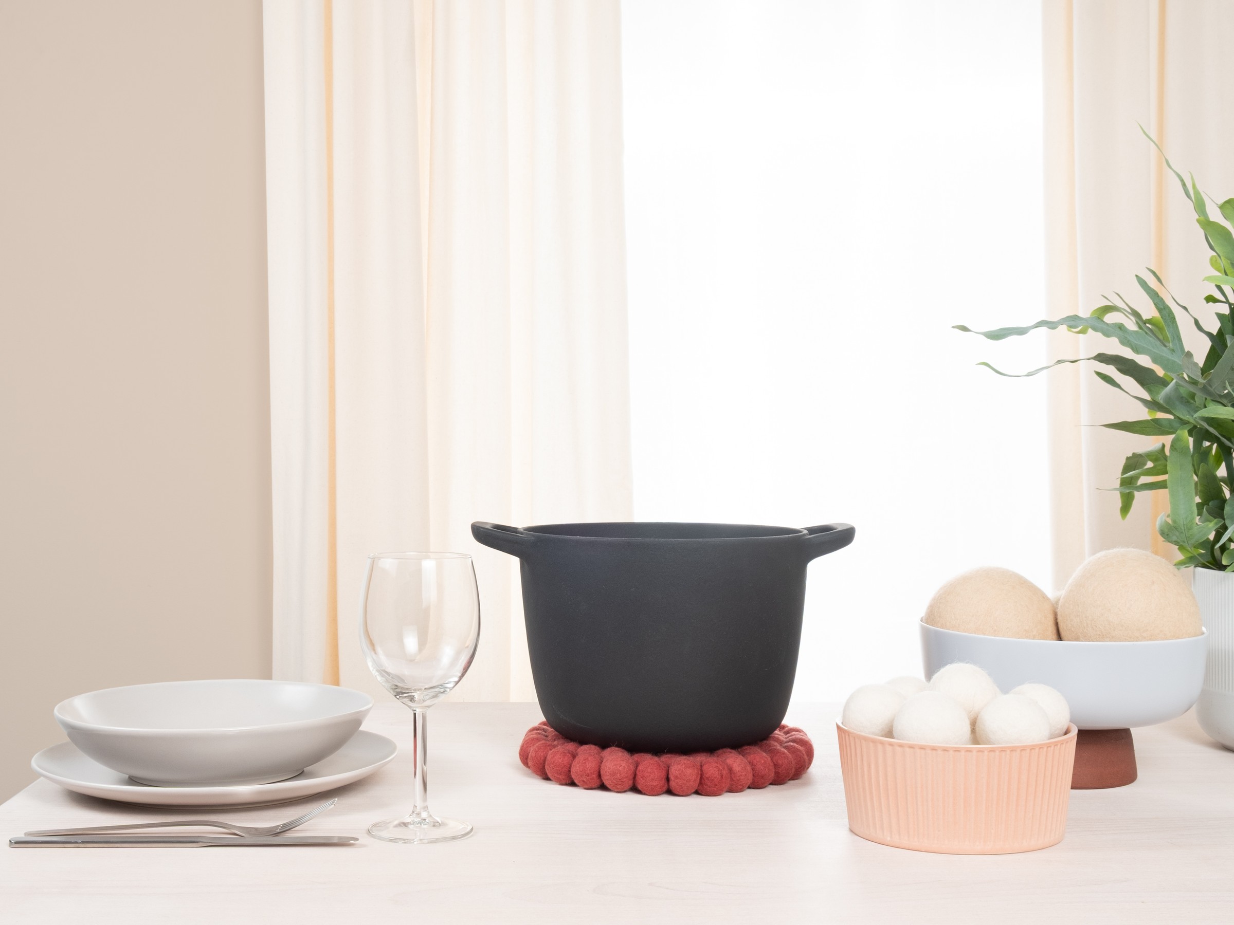 myfelt Kaja Topfuntersetzer Weinrot Ø 20 cm