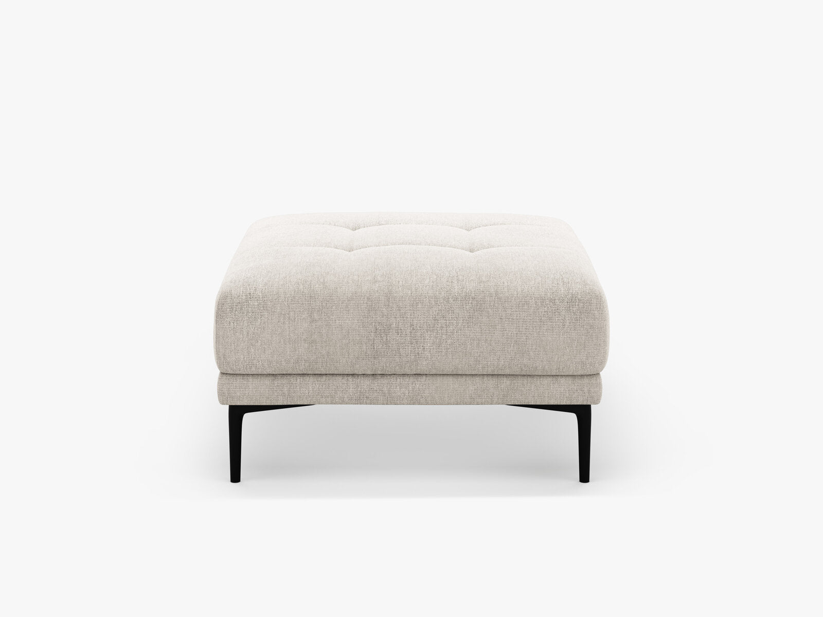 Micadoni Hocker Bemy 1-Sitzer Strukturierter Stoff Beige