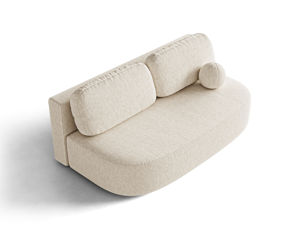 Cosmopolitan Design Schlafsofa Sophia 3-Sitzer mit Bettkasten Strukturierter Stoff Baltimore Helles Beige