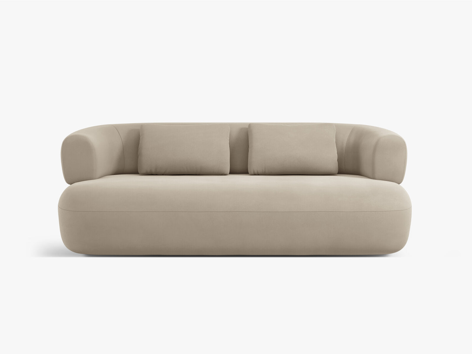 Micadoni Sofa Jenny 2-Sitzer Samt Salvador Beige