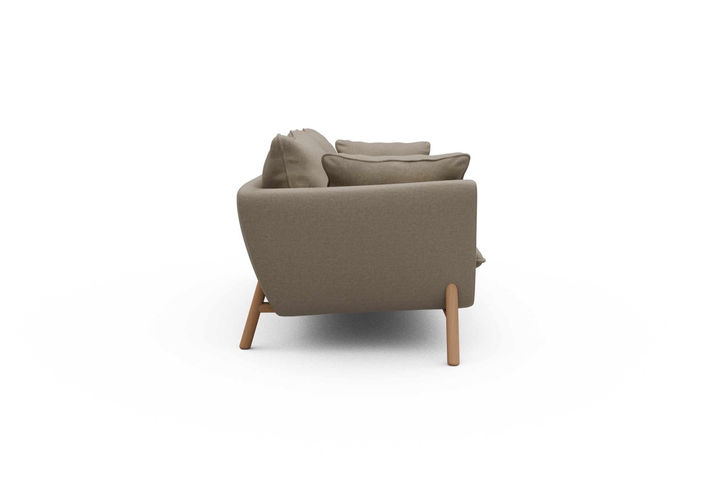 Sofa Emil PREMIUM 3-Sitzer Beinfarbe Eiche Natur Satya-Natural