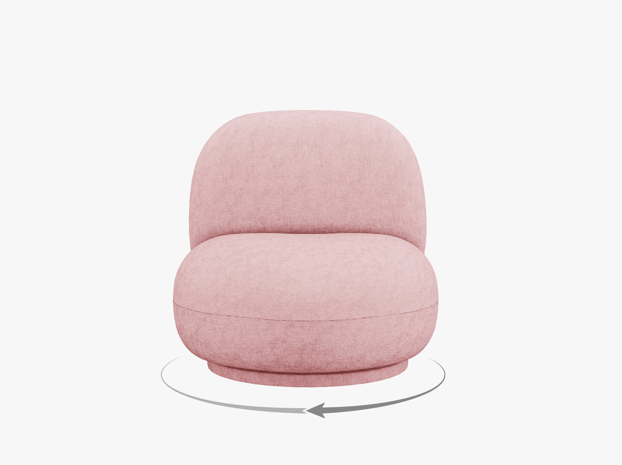 Micadoni Drehbarer Sessel Chuck Chenille Rosa