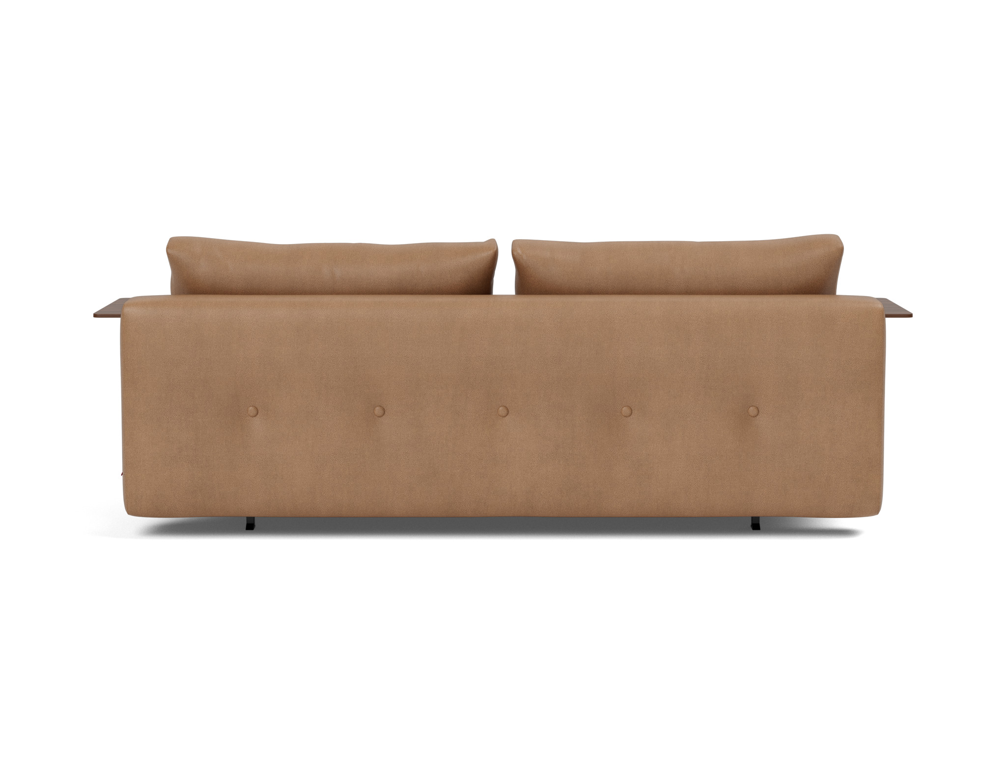 Schlafsofa Recast mit Armlehnen Lederoptik Faunal 551-Brown