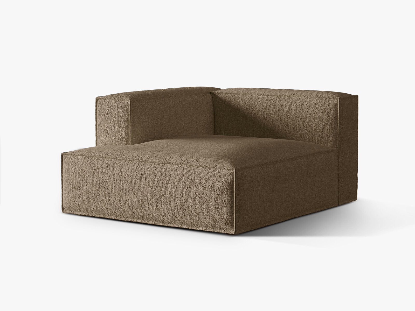 Micadoni Recamiere Nuria 1-Sitzer Links Boucle Cappuccino