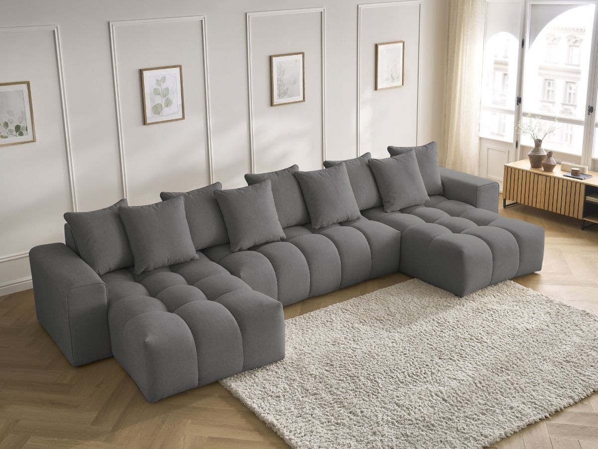 Bobochic Mont-blanc Wohnlandschaft Melange-Stoff Dunkelgrau