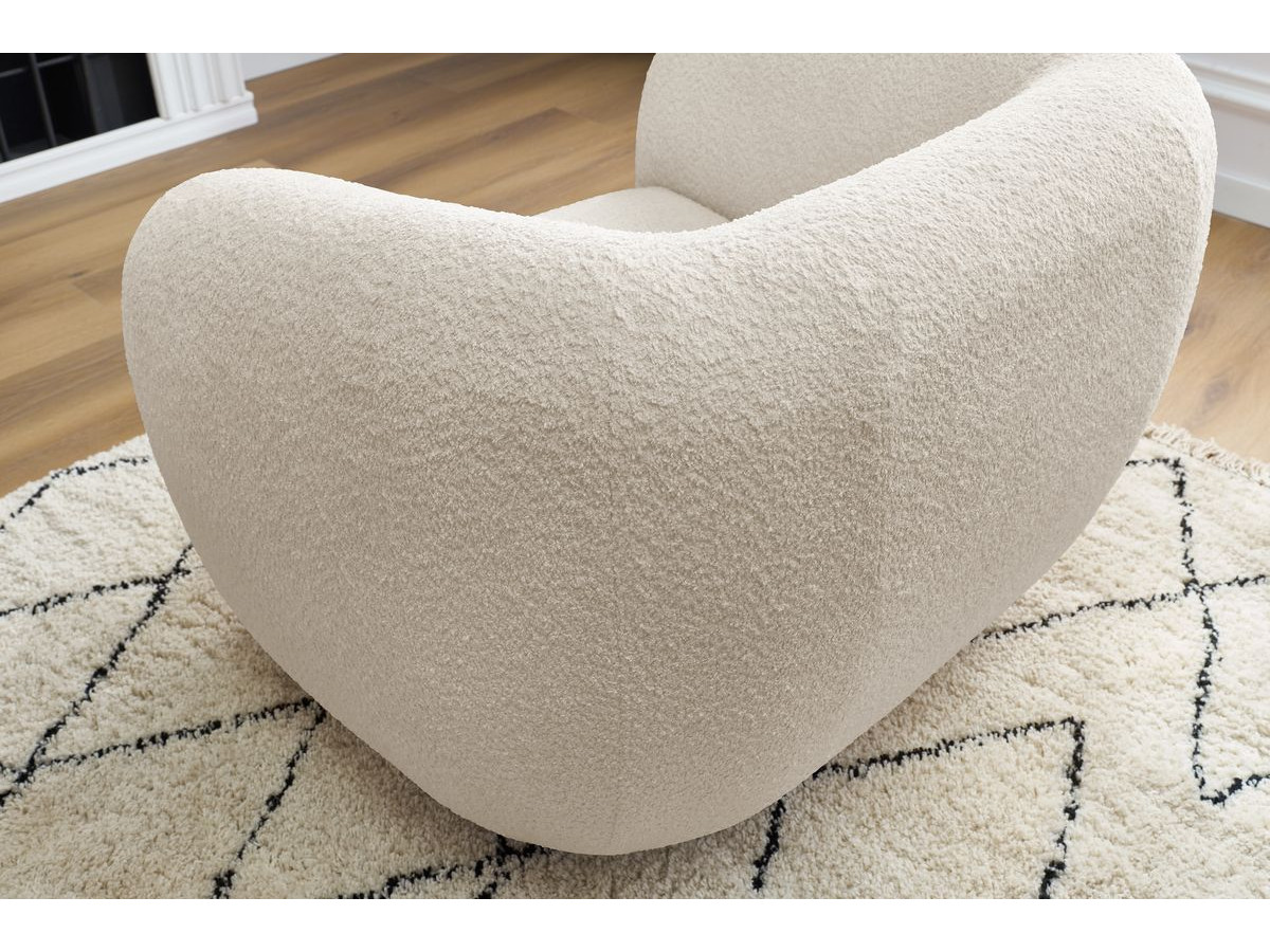 Bobochic Celine Sessel Bouclé-Stoff Beige