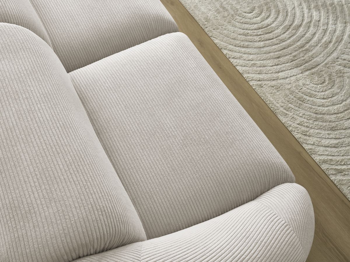 Bobochic Tina Sofa 3-Sitzer Cordsamt Beige
