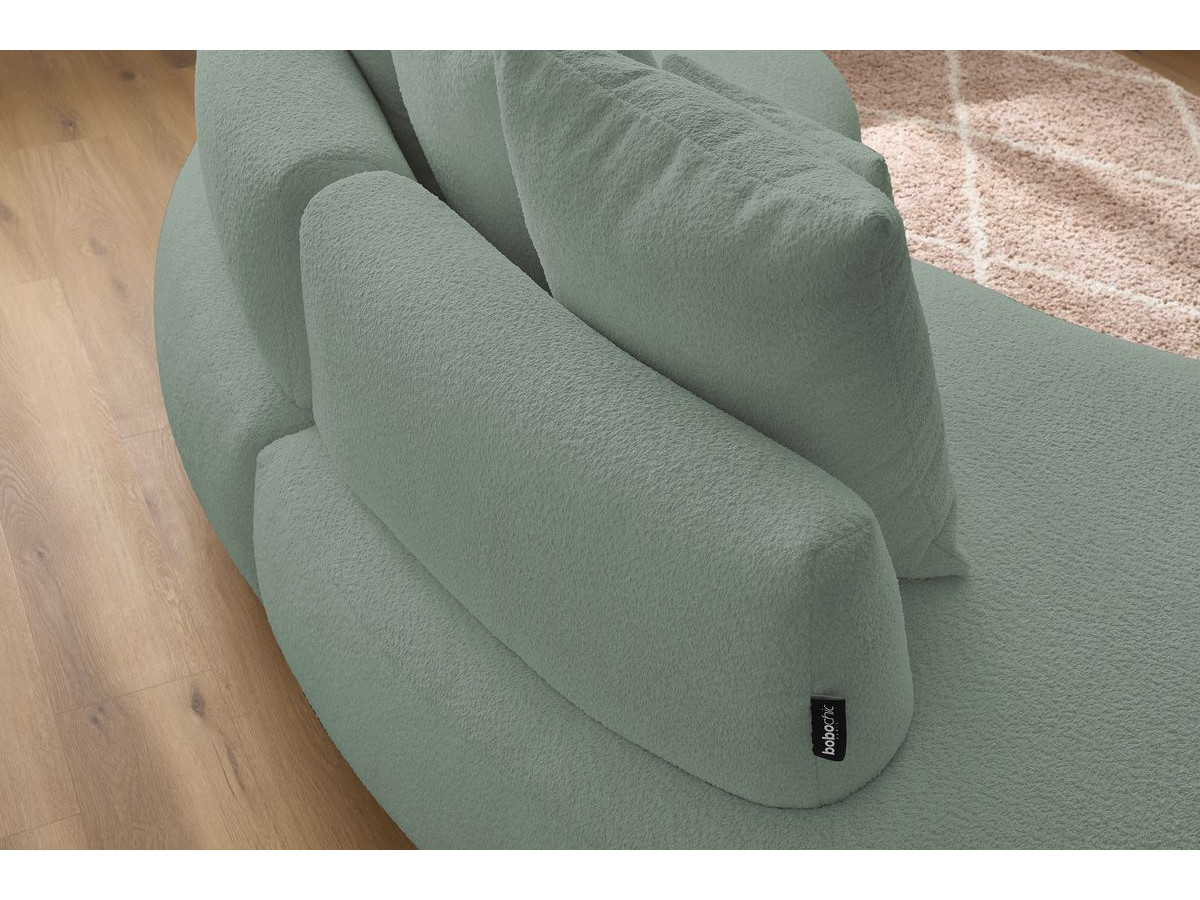 Bobochic Saint-germain Sofa 3-Sitzer Bouclé-Stoff Grün