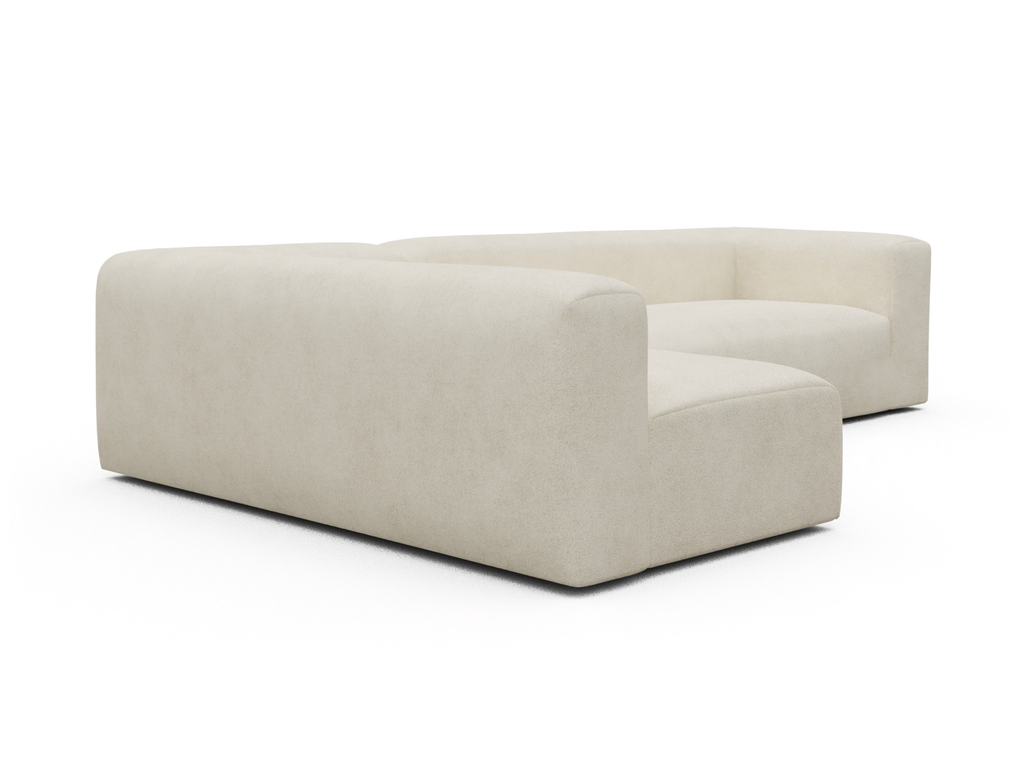 Skandi Home Ecksofa Fred 2x 2,5-Sitzer links offen Boucle-Off-White moebelfaktor