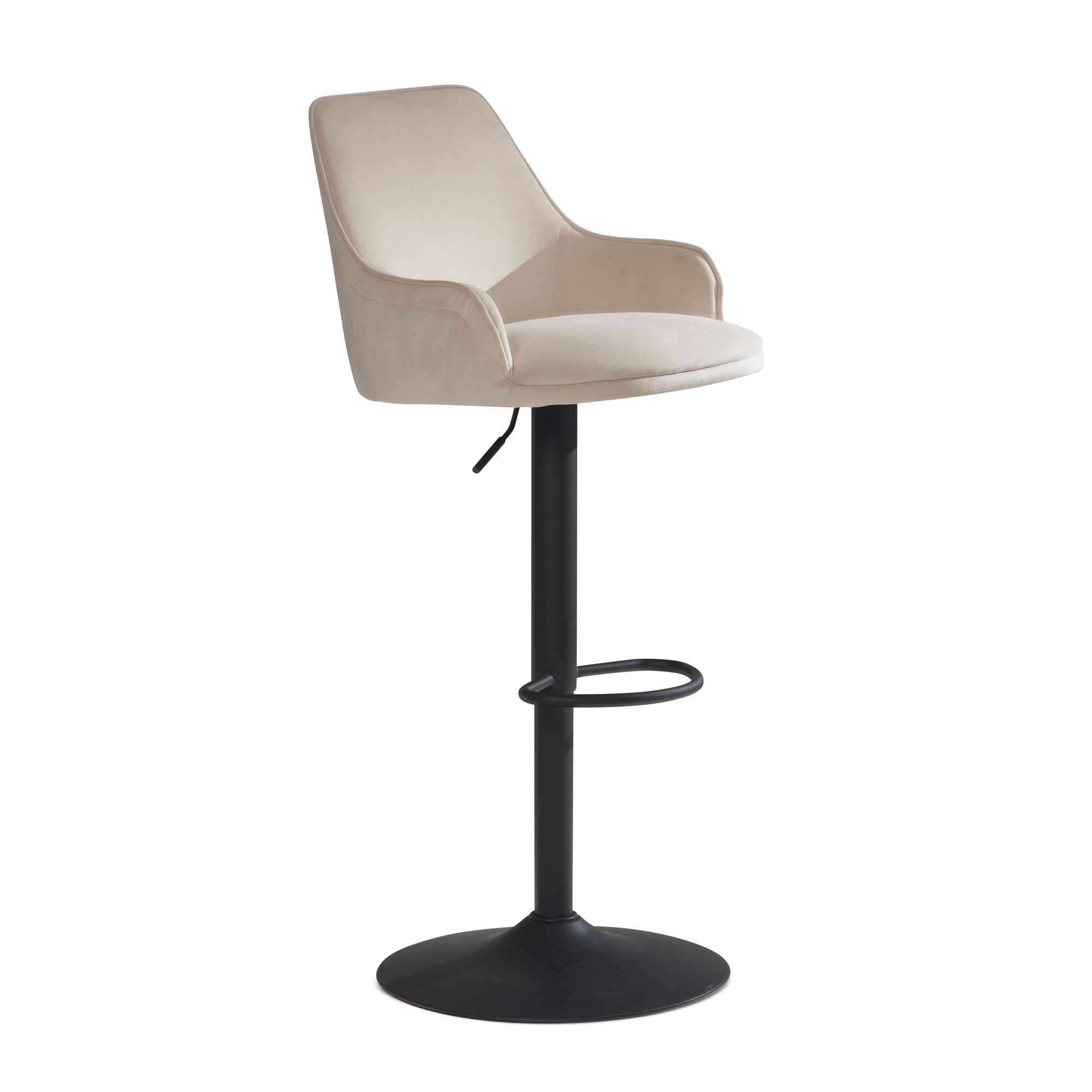 Barhocker Rypefjord Samt Beige 45 × 45 × 106 cm