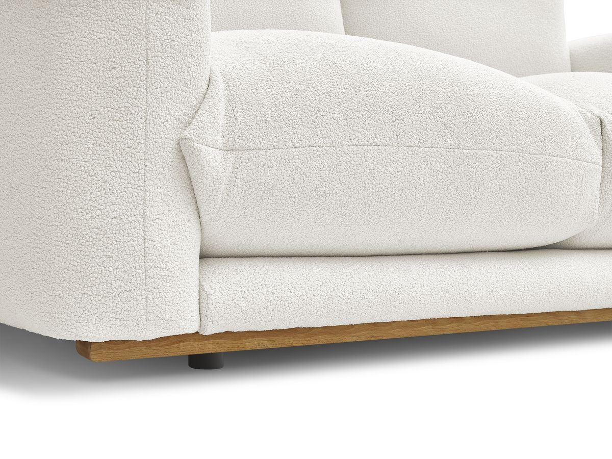Bobochic Ernest Sofa 3-Sitzer 266 × 106 cm Bouclé-Stoff Weiß