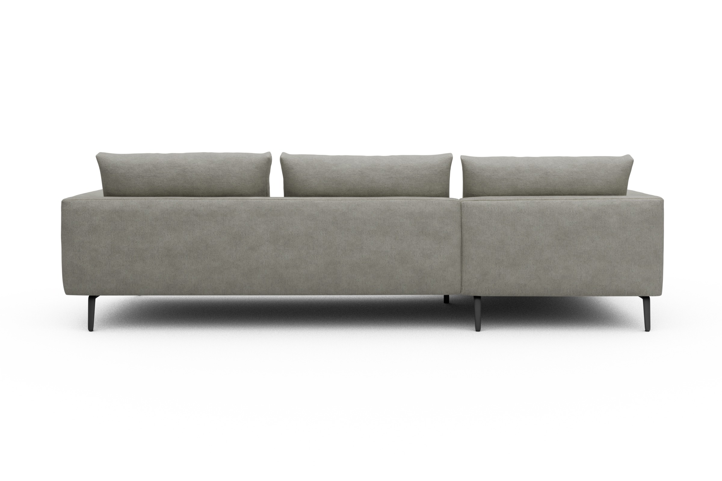 Ecksofa Karl Chaiselongue links mit 2,5-Sitzer Carreno-Moon-Stone-White