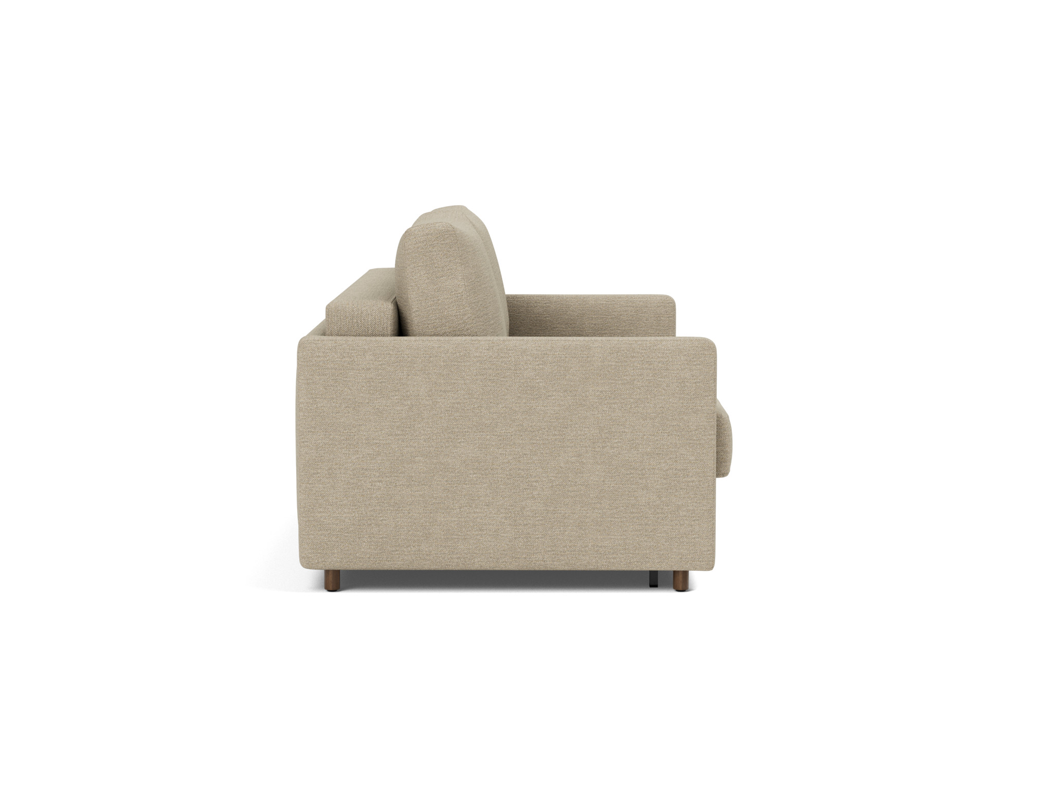 Schlafsofa Neah mit Slim-Armlehnen 160 Strukturierter Stoff Taura 356-Sand