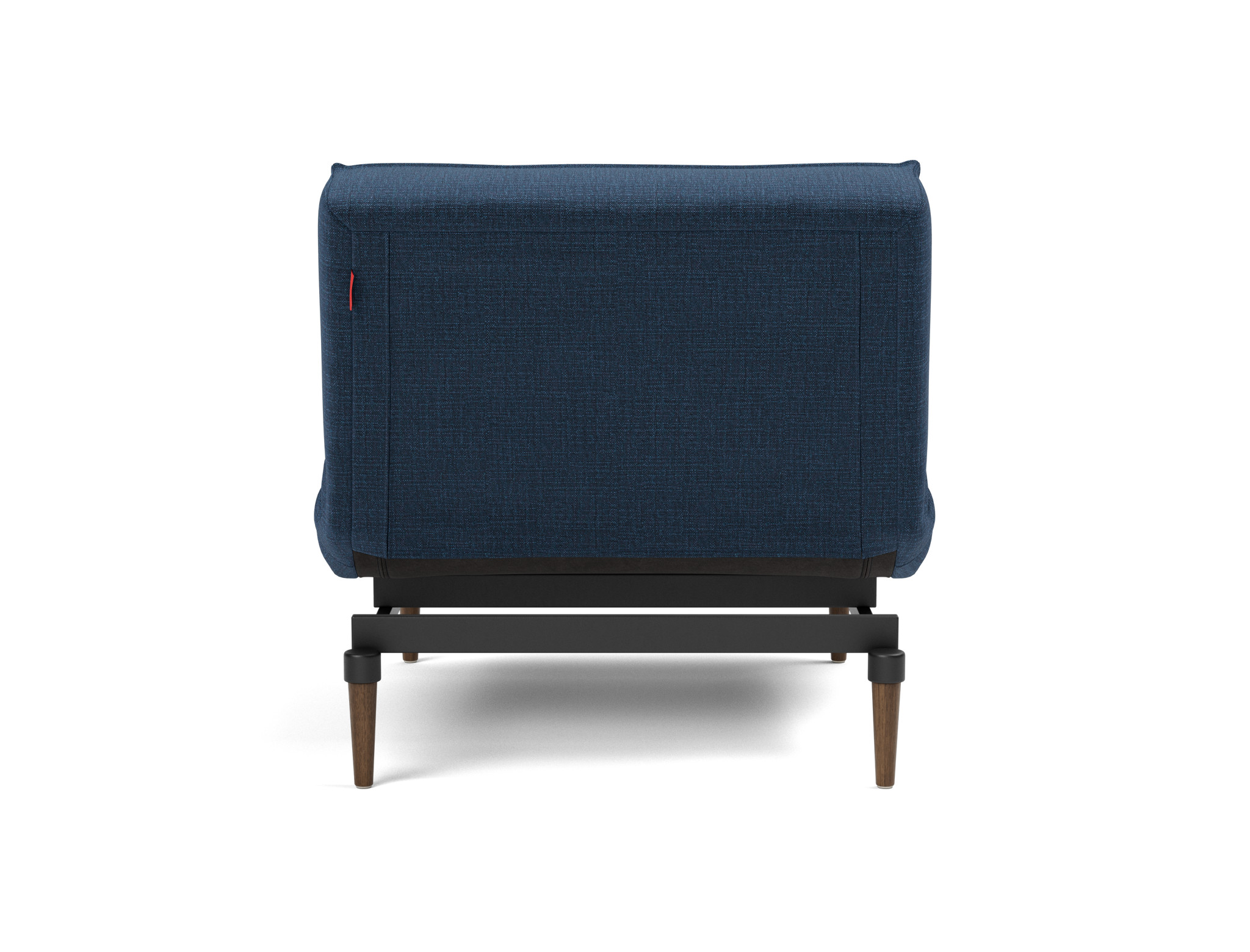 Sessel Splitback Chenille Esina 414-Indigo-Blue Beine Styletto Eiche dunkel