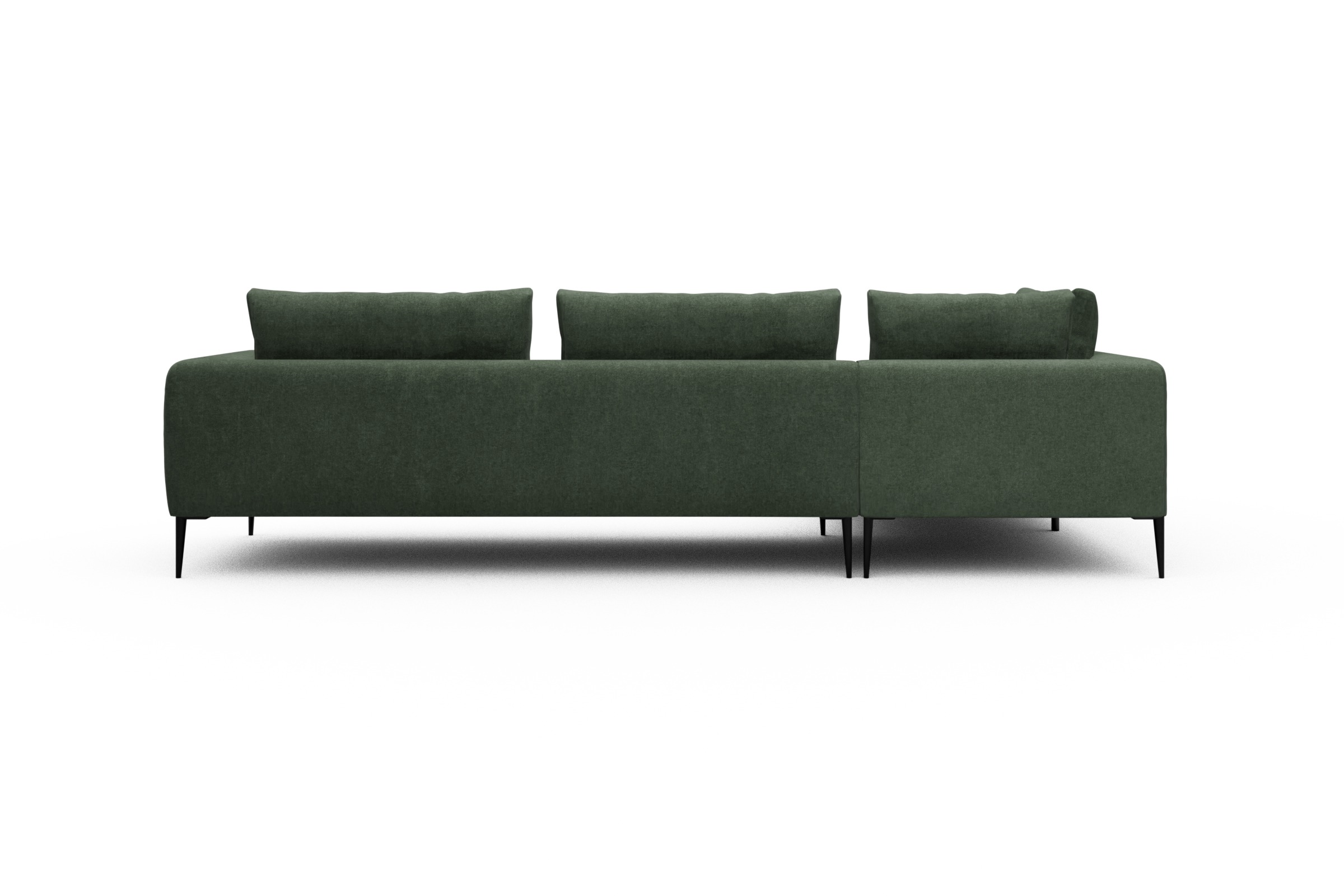 Ecksofa Paul Relax-Ecke rechts mit 3-Sitzer Casone-Forest-Green