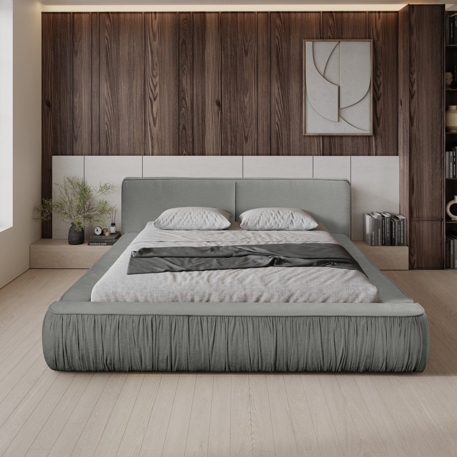 Polsterbett Beyond Chenille 160x200 mit Holzrahmen Perfect Harmony 85