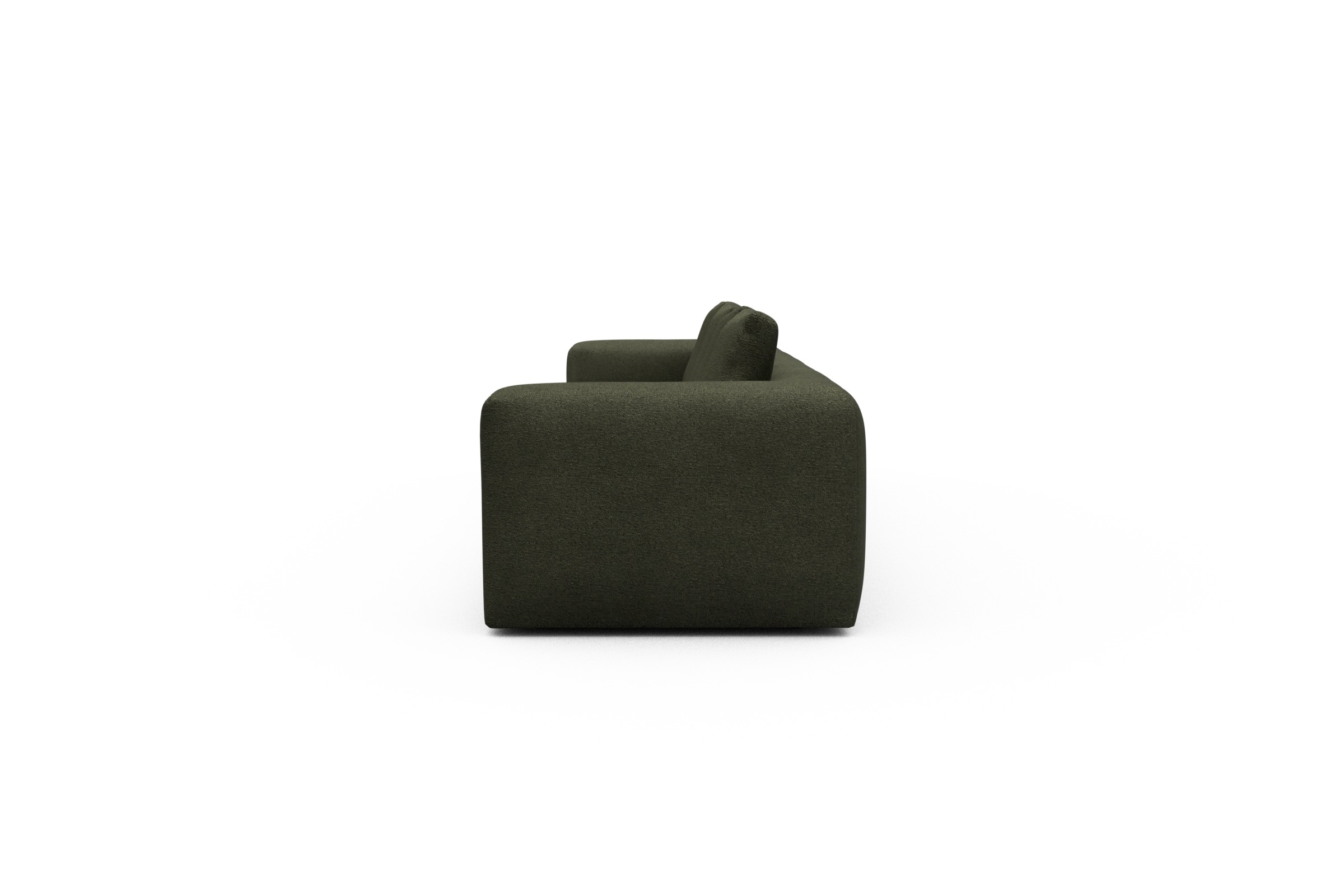 Sofa Modulares XXL Sofa Fred 5-Sitzer Boucle-Forest-Green