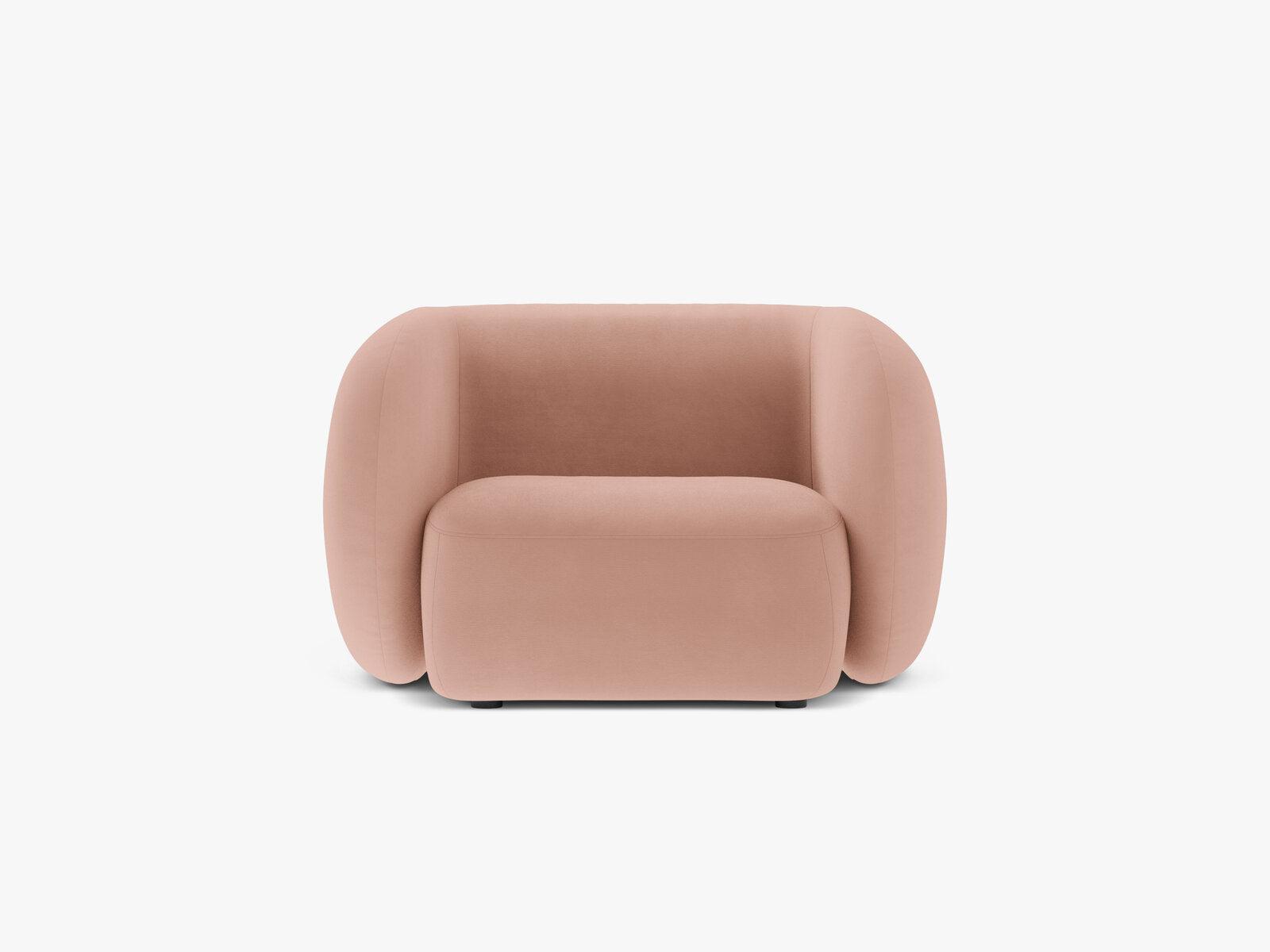 Micadoni Sessel Kate 1-Sitzer Samt Rosa