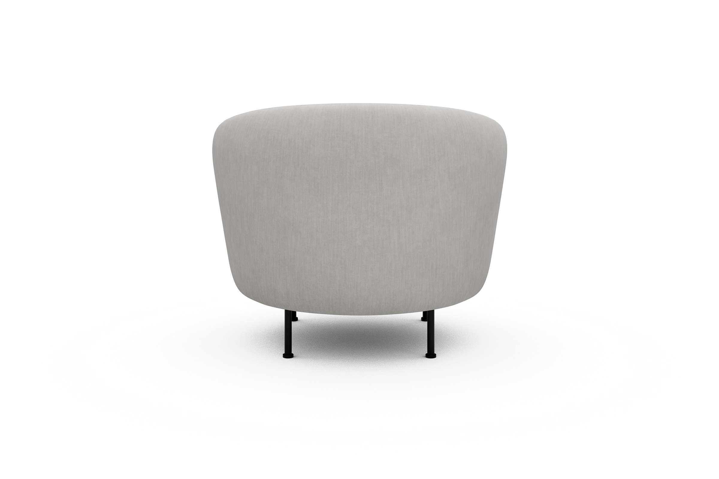 Sessel Ronda Metallbeine Schwarz Vivus-Dusty-Off-White