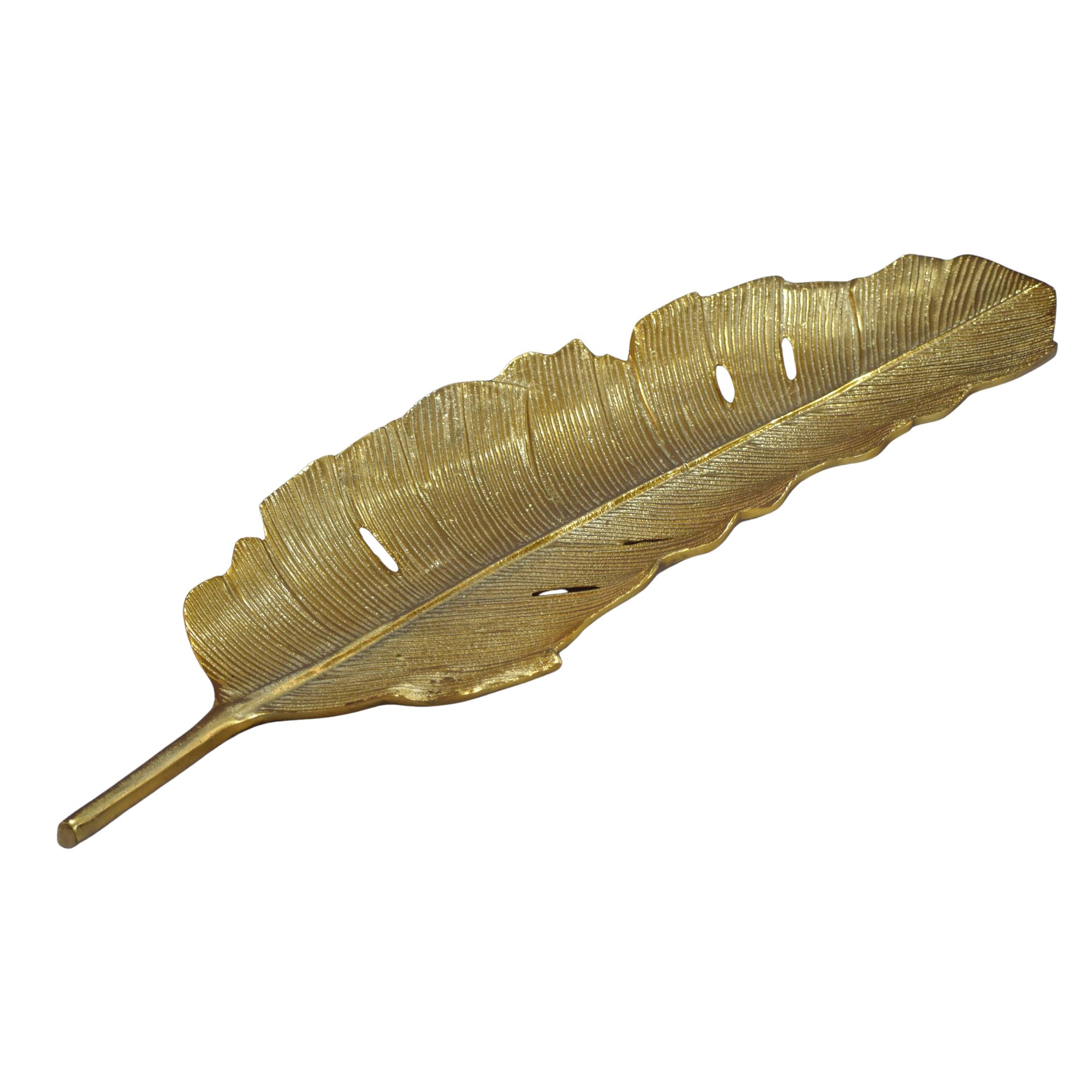 Dekoschale Tangen Aluminium Gold 60 × 18 × 4 cm