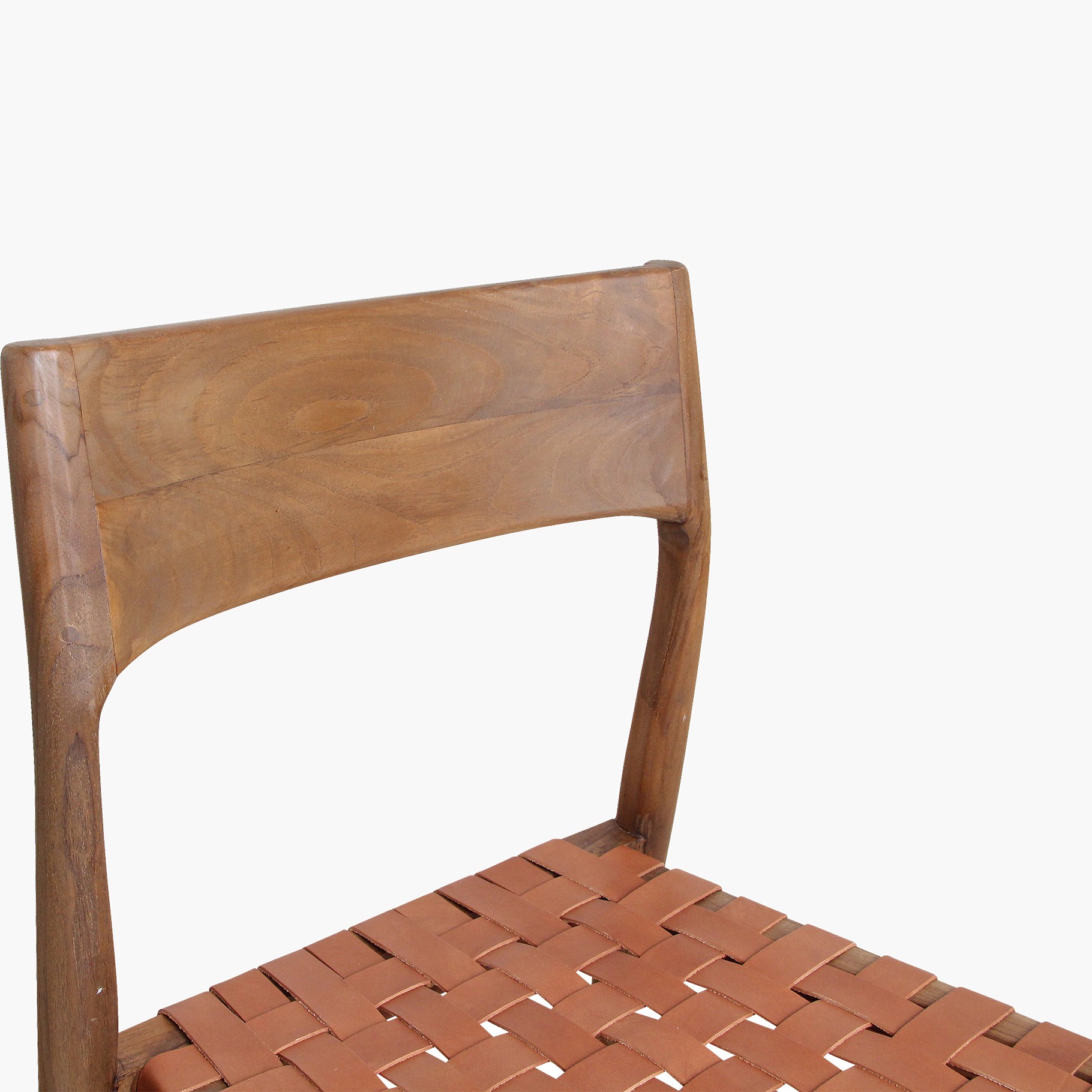 Raw Materials Freya Esszimmerstuhl aus Teakholz Leder Natur