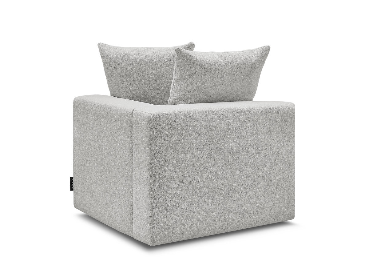 Bobochic Voltaire Eckmodul Melange-Stoff Hellgrau Ecke rechts